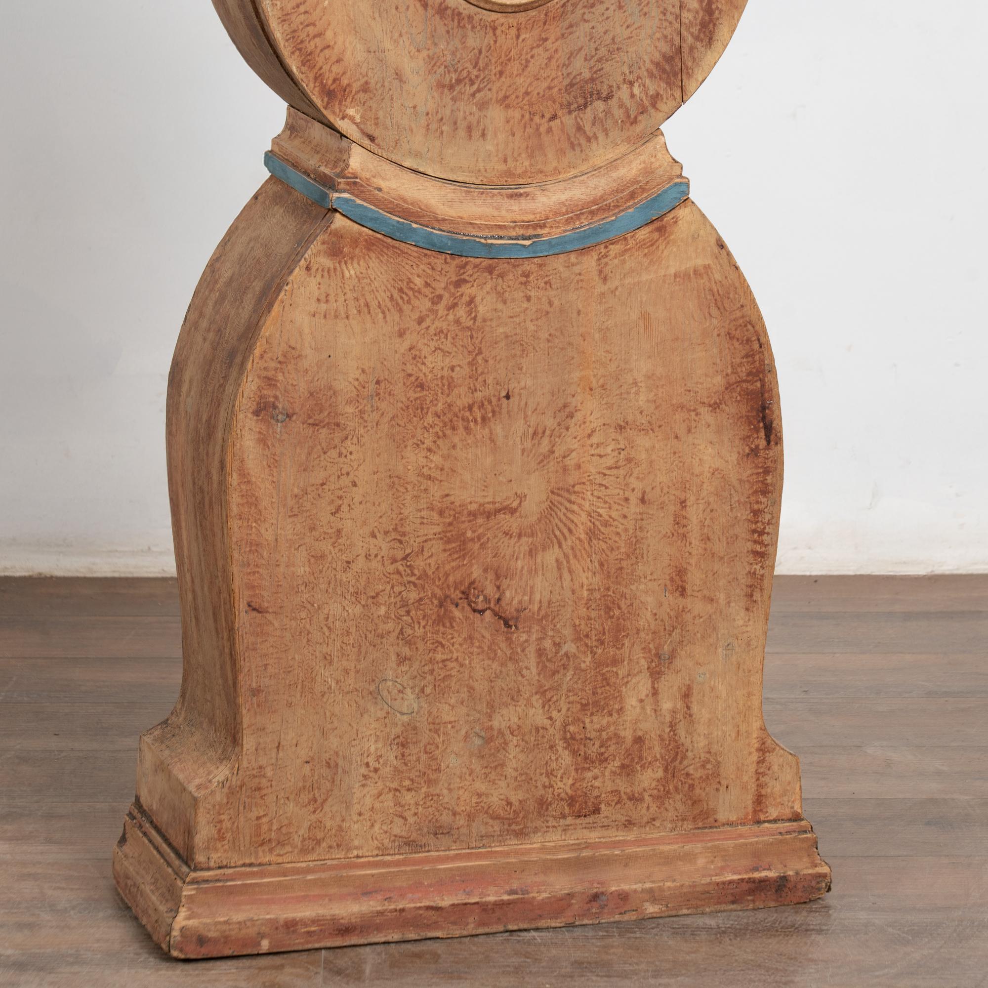 Original Painted Swedish Mora Grandfather Clock , Dated 1850 In Good Condition For Sale In Round Top, TX