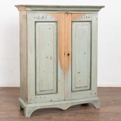 Original Painted Swedish Pine Cabinet Sideboard, dated 1847