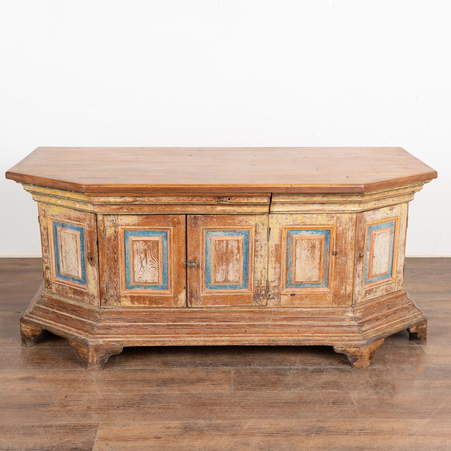 Original Painted Swedish Sideboard Console Dated 1810 For Sale 3
