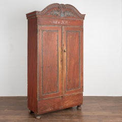 Armoire svedese a due ante originale dipinto del 1834