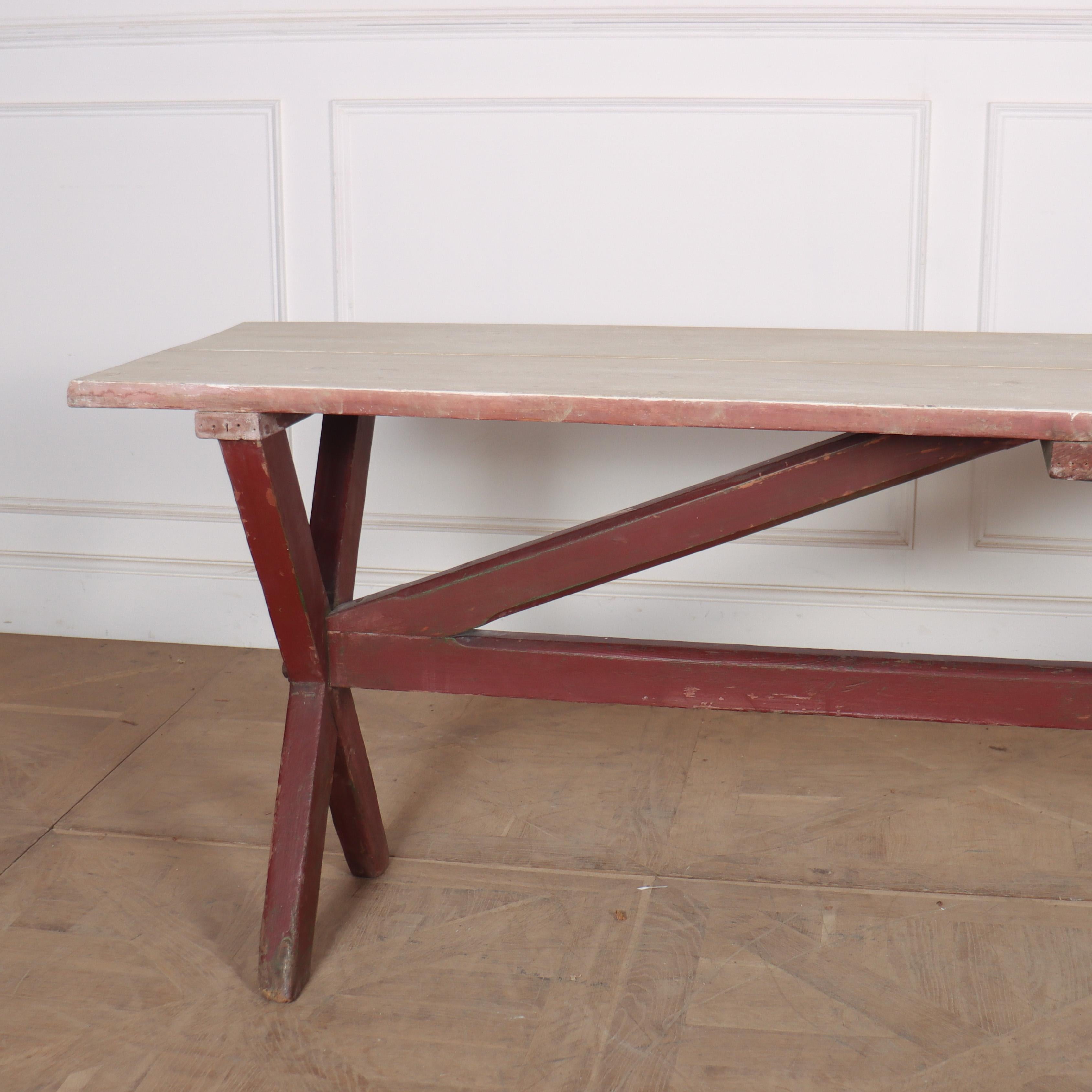Late Victorian Original Painted Tavern Table For Sale
