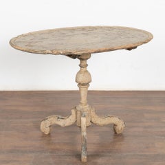 Original Painted Tilt Top Rococo Side Table, Sweden circa 1820-40