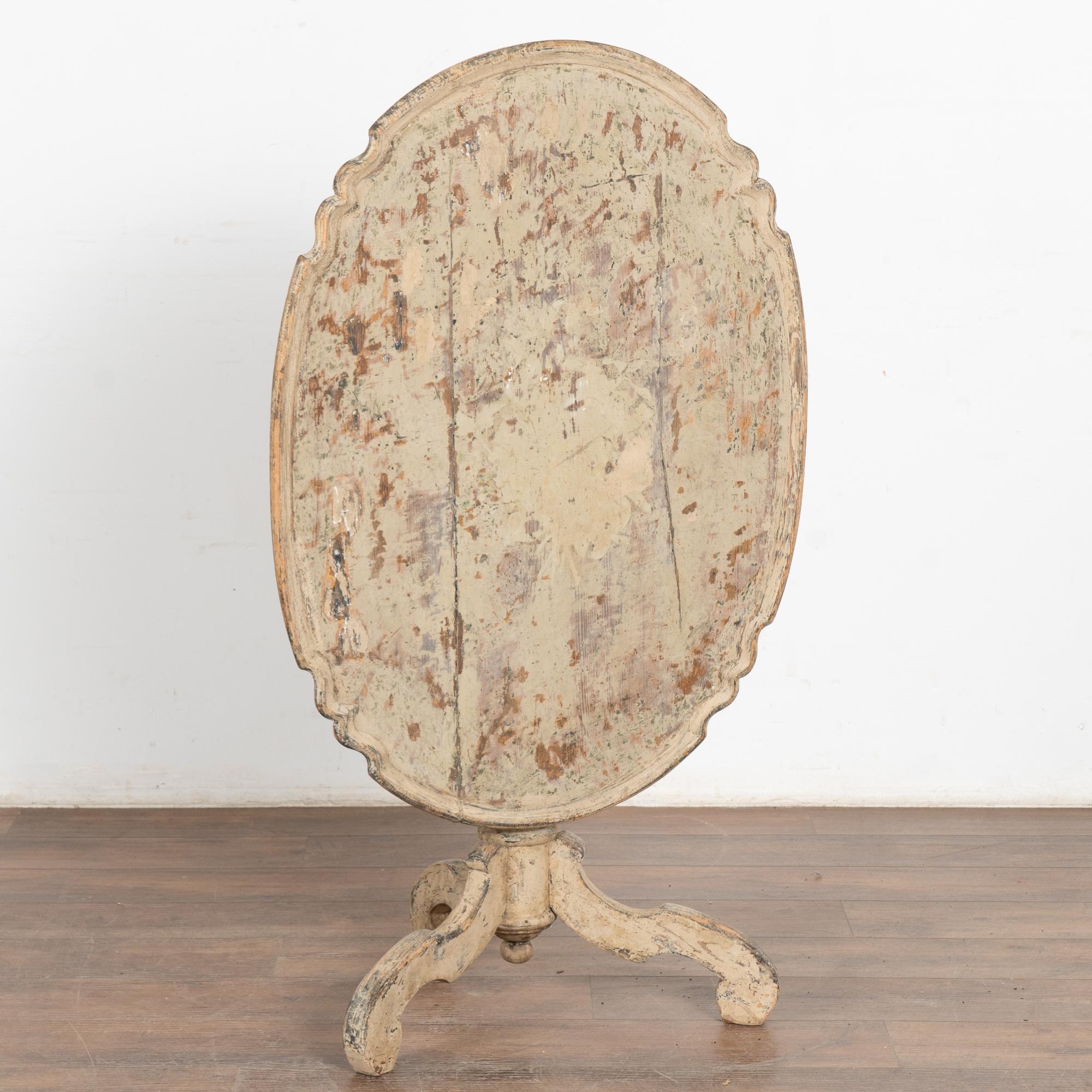Swedish Original Painted Tilt Top Rococo Side Table, Sweden circa 1820-40