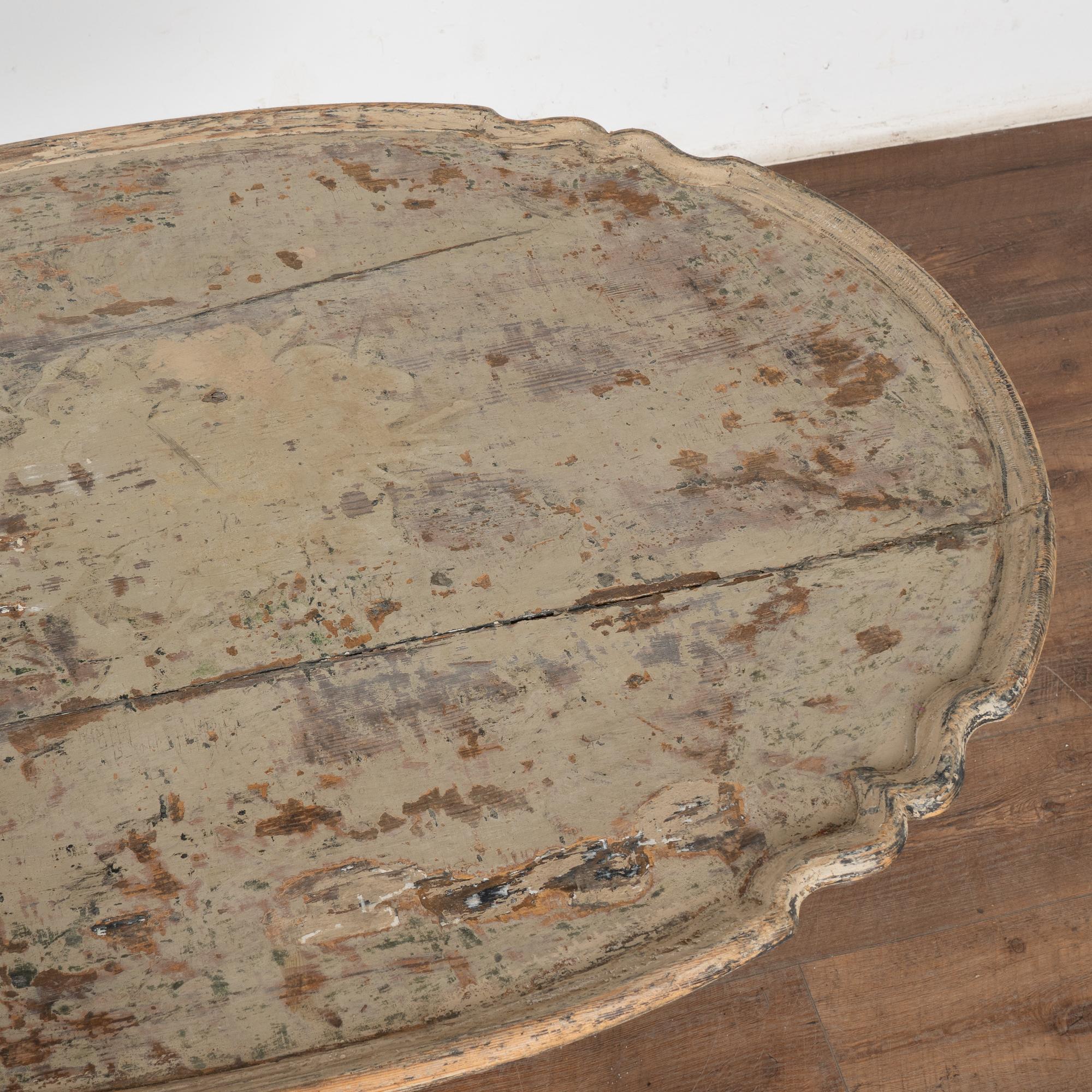 Original Painted Tilt Top Rococo Side Table, Sweden circa 1820-40 1