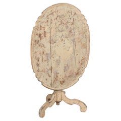 Original Painted Tilt Top Rococo Side Table, Sweden circa 1820-40