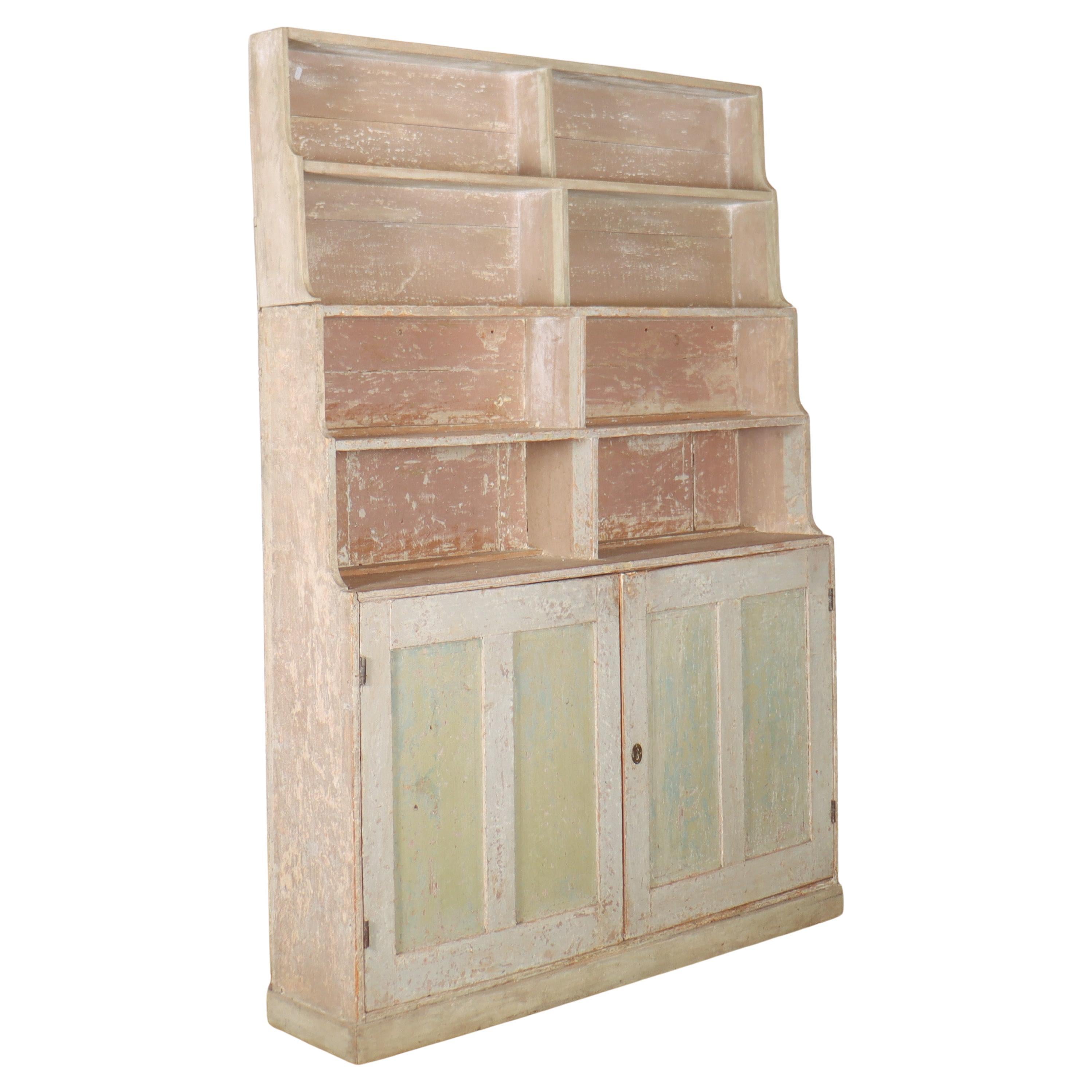 Original Painted Waterfall Bookcase