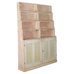Antique Original Painted Waterfall Bookcase