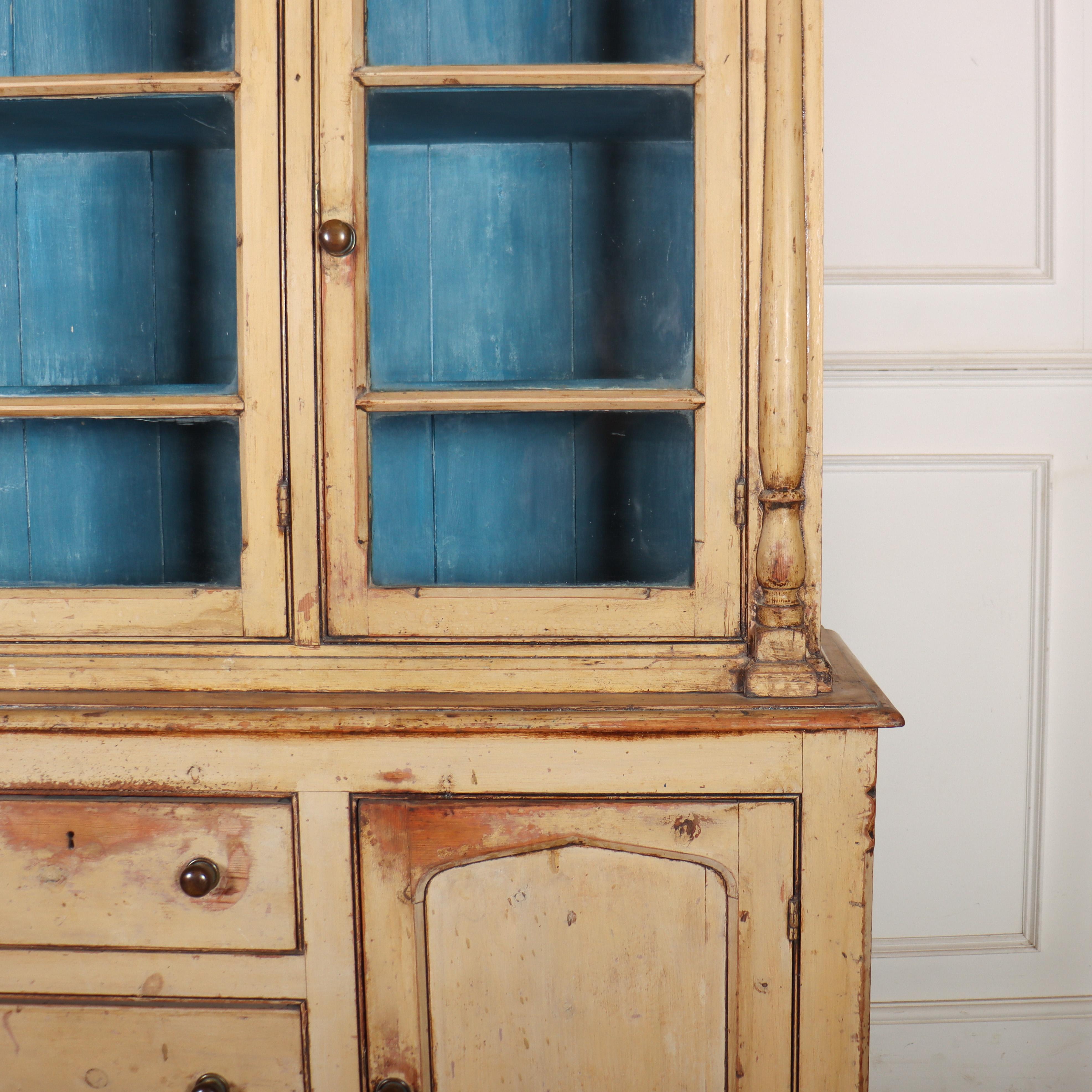 Early Victorian Original Painted West Country Dresser For Sale