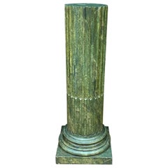 original bemalter Holzsockel, Marmorimitation um 1900