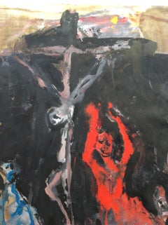 Peinture originale du milieu du siècle dernier de Bernard Damiano