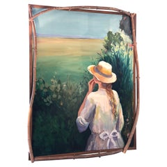 Originalgemälde von Bonnie Duffebach, Frau mit Hut