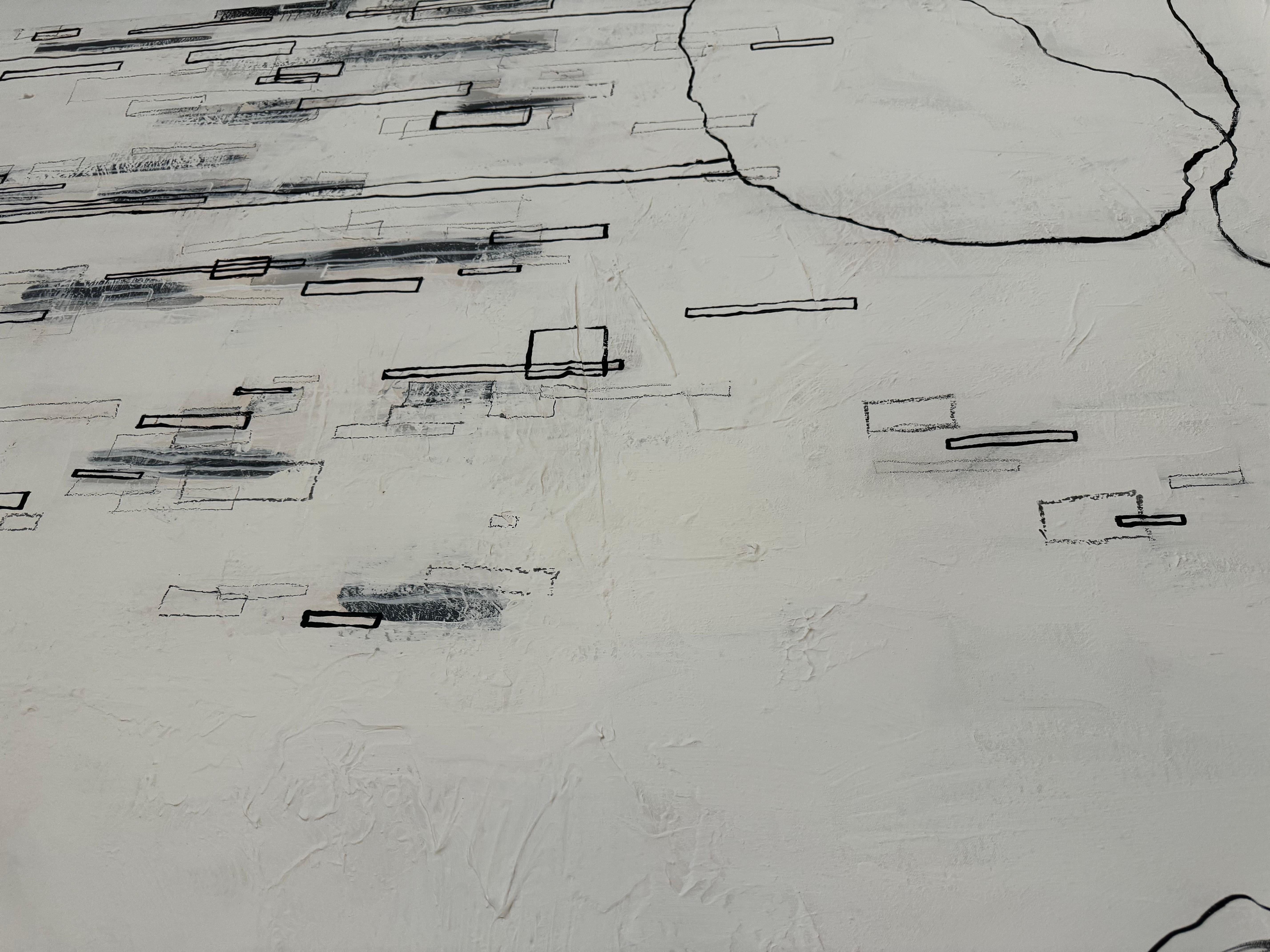 Large acrylic on canvas by Omar Ananias. 
BIO
The career of Peruvian-Palestinian artist Omar Ananias:  Ananias's artistic career began with sculpture and drawing under the guidance of his mother as his principal mentor, following in the footsteps of