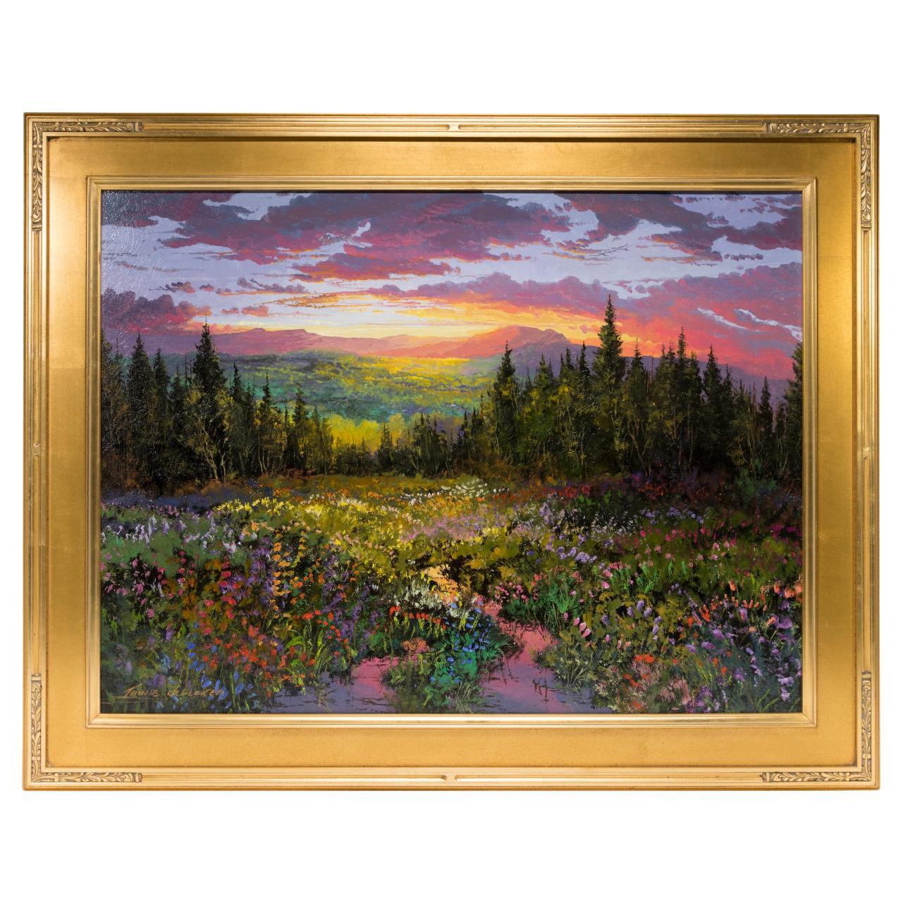 Pintura original "Fin de un día sereno" de Thomas DeDecker