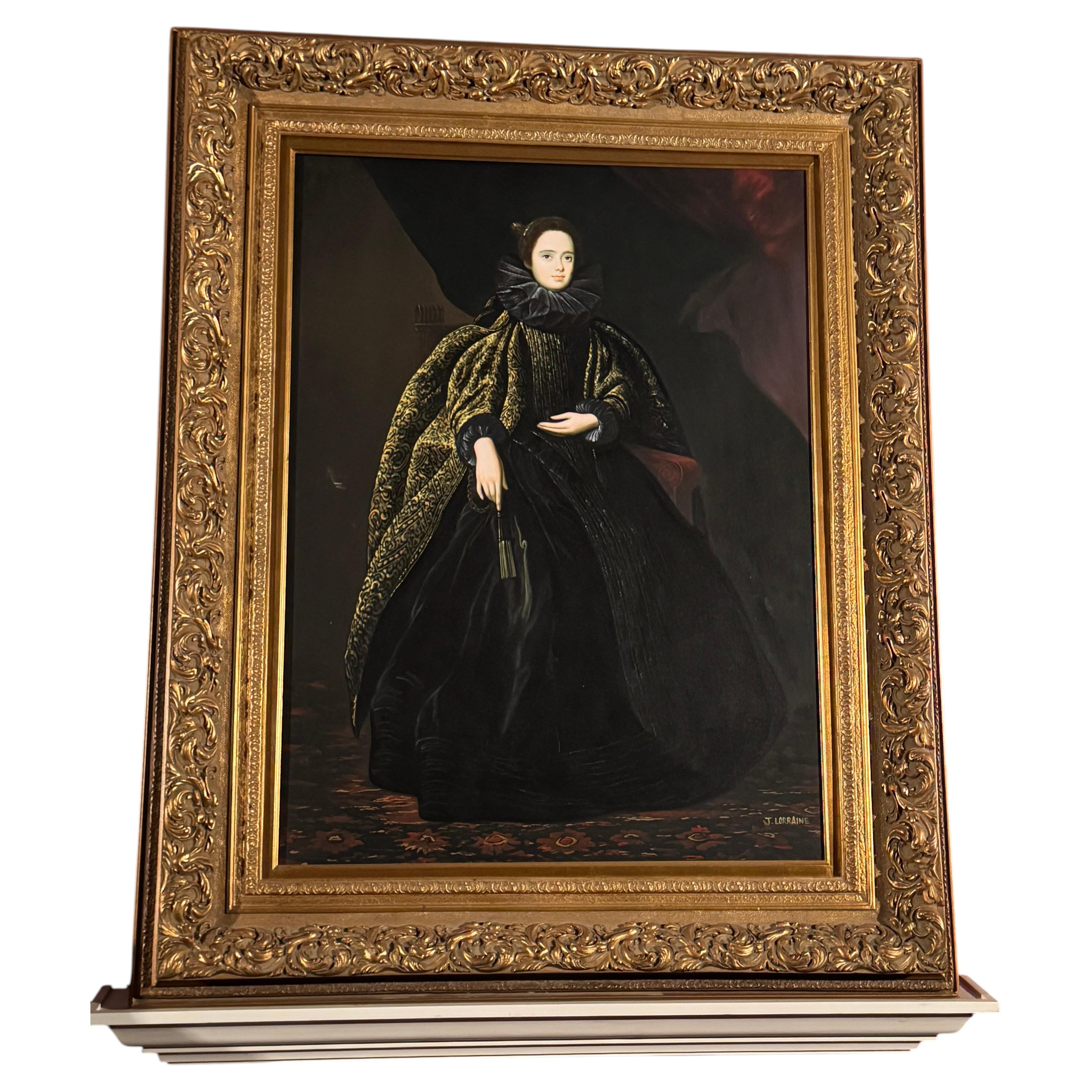Pittura ispirata all'artista Anthony van Dy, pezzo da museo del 17° secolo.
