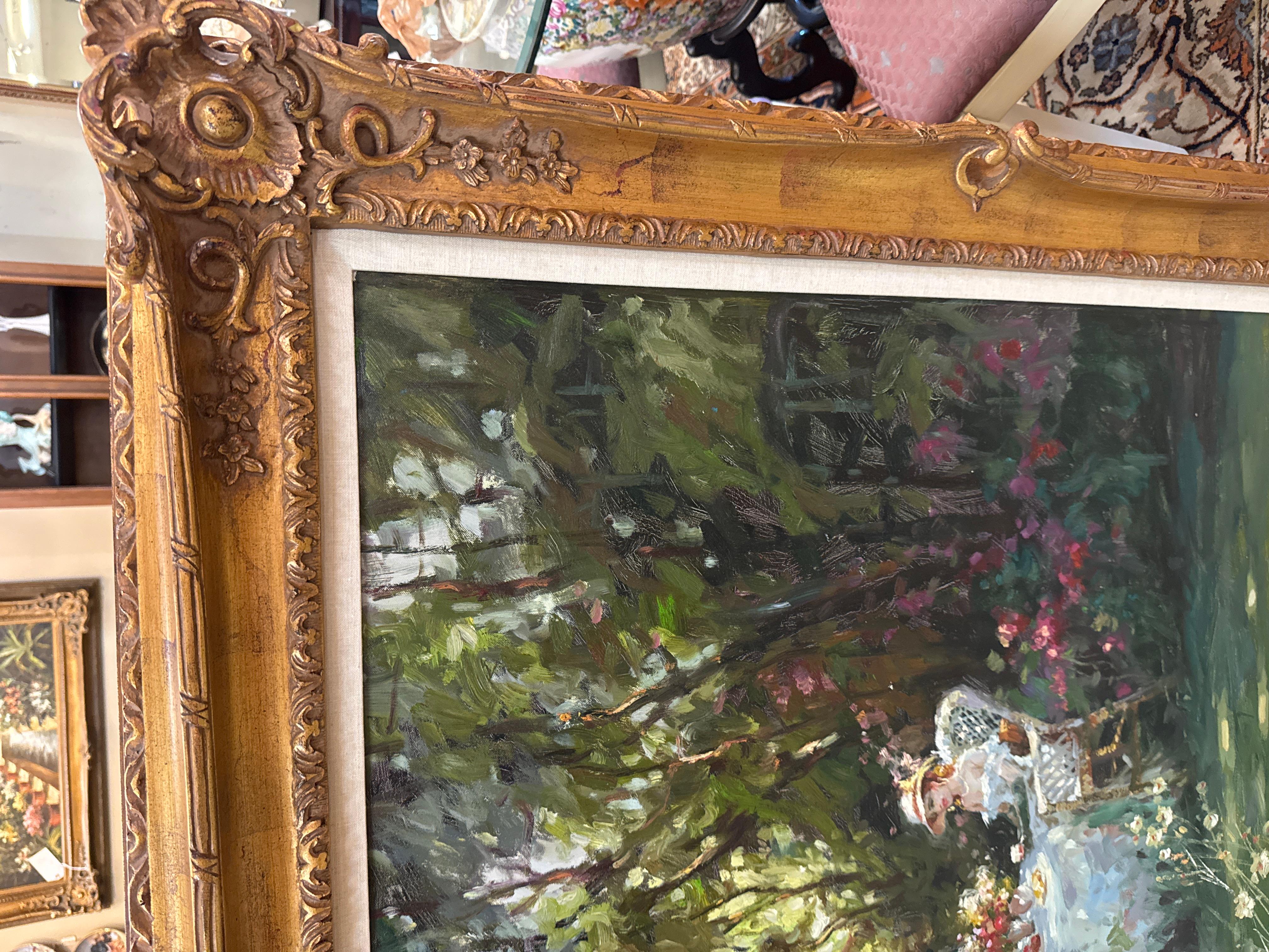 Peinture originale inspirée d'un tableau de musée de L'artiste, vraisemblablement Jacques De en vente 3