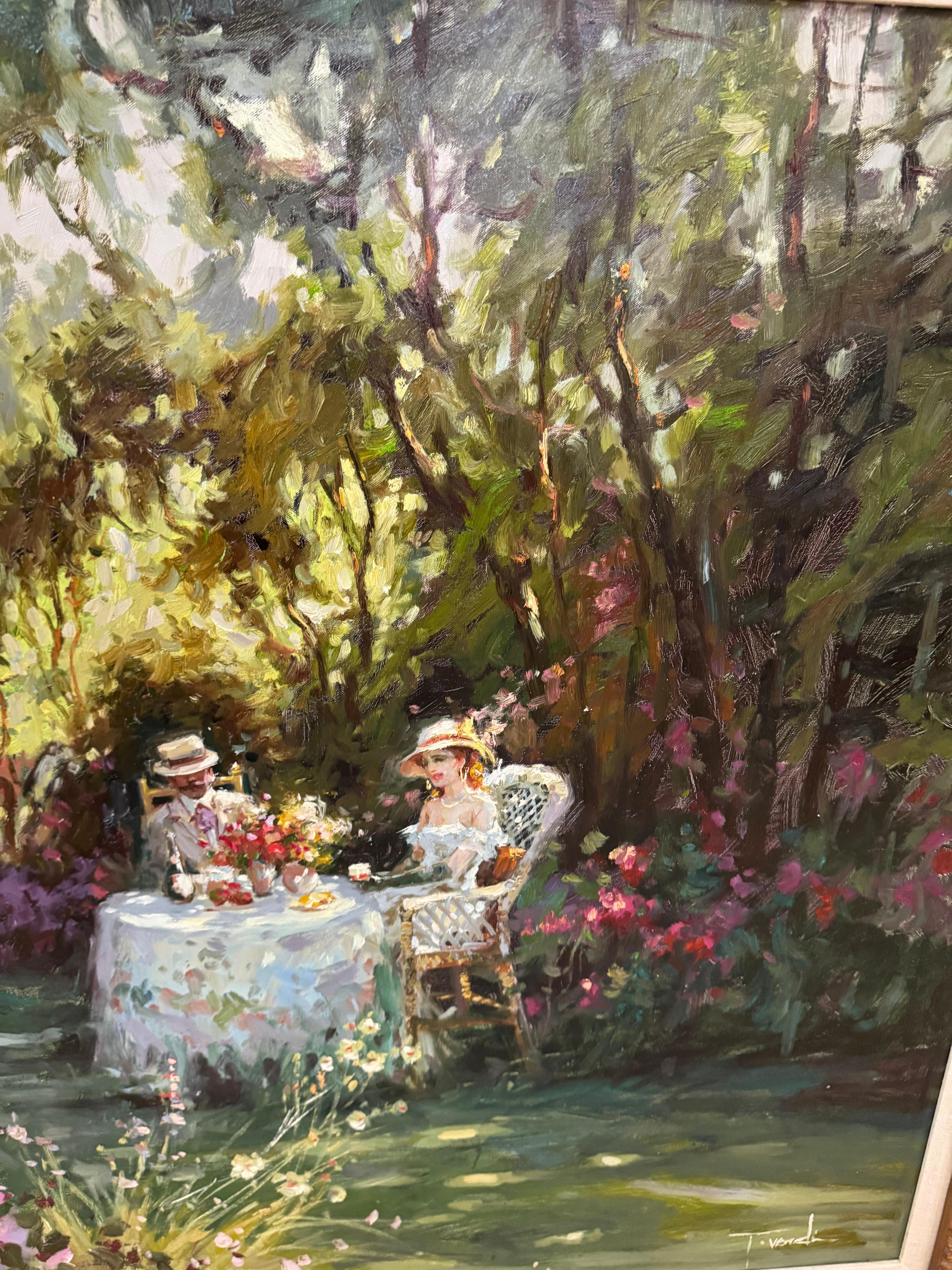 Classique américain Peinture originale inspirée d'un tableau de musée de L'artiste, vraisemblablement Jacques De en vente