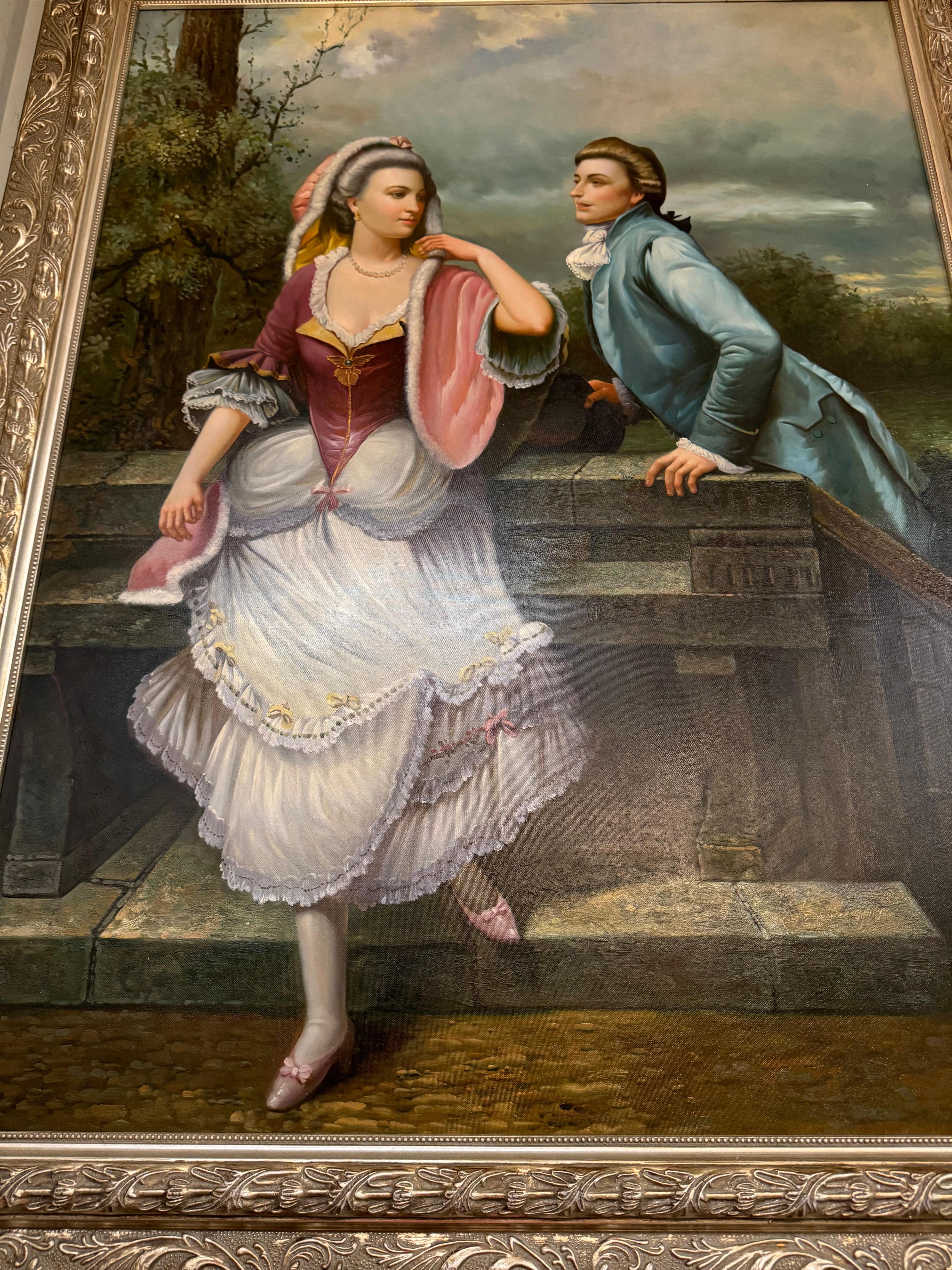 Peinture originale d'Auguste Detti  Artistics du 18ème siècle en vente 3