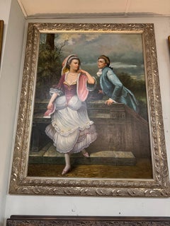 Original painting inspired by Auguste Detti  18 th century artist