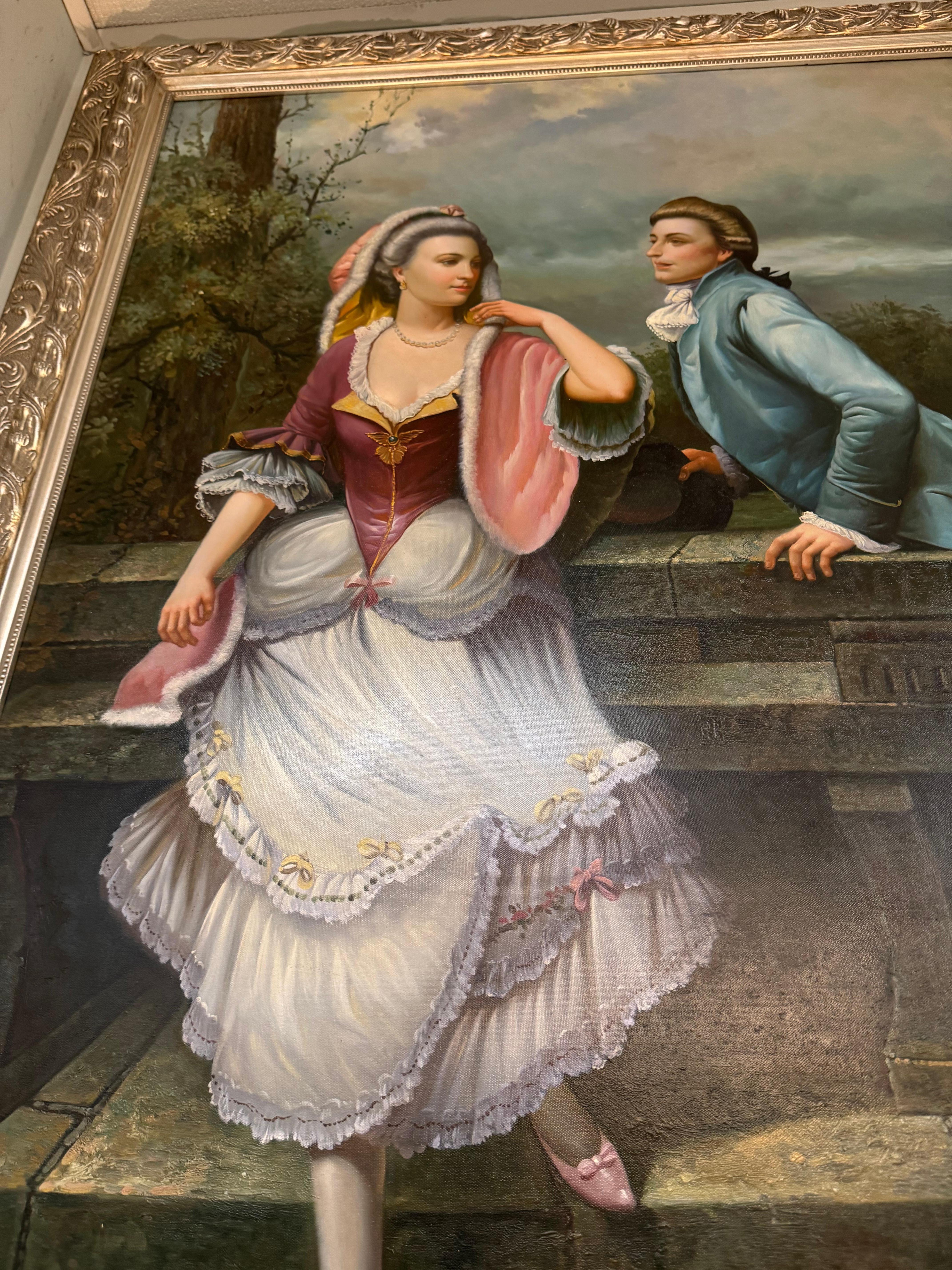 Peinture originale d'Auguste Detti  Artistics du 18ème siècle en vente 1