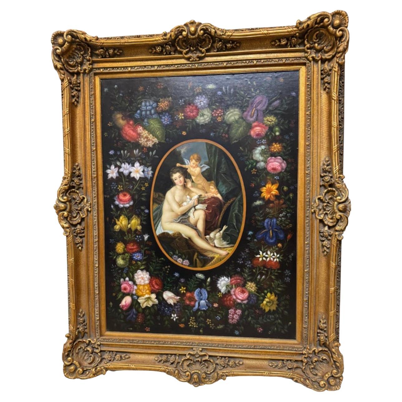Original painting inspired by  the museum painting titled "Le Triomphe de l'Amou