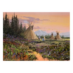 Original Painting "Mountain Valley Encampment" by Thomas Dedecker
