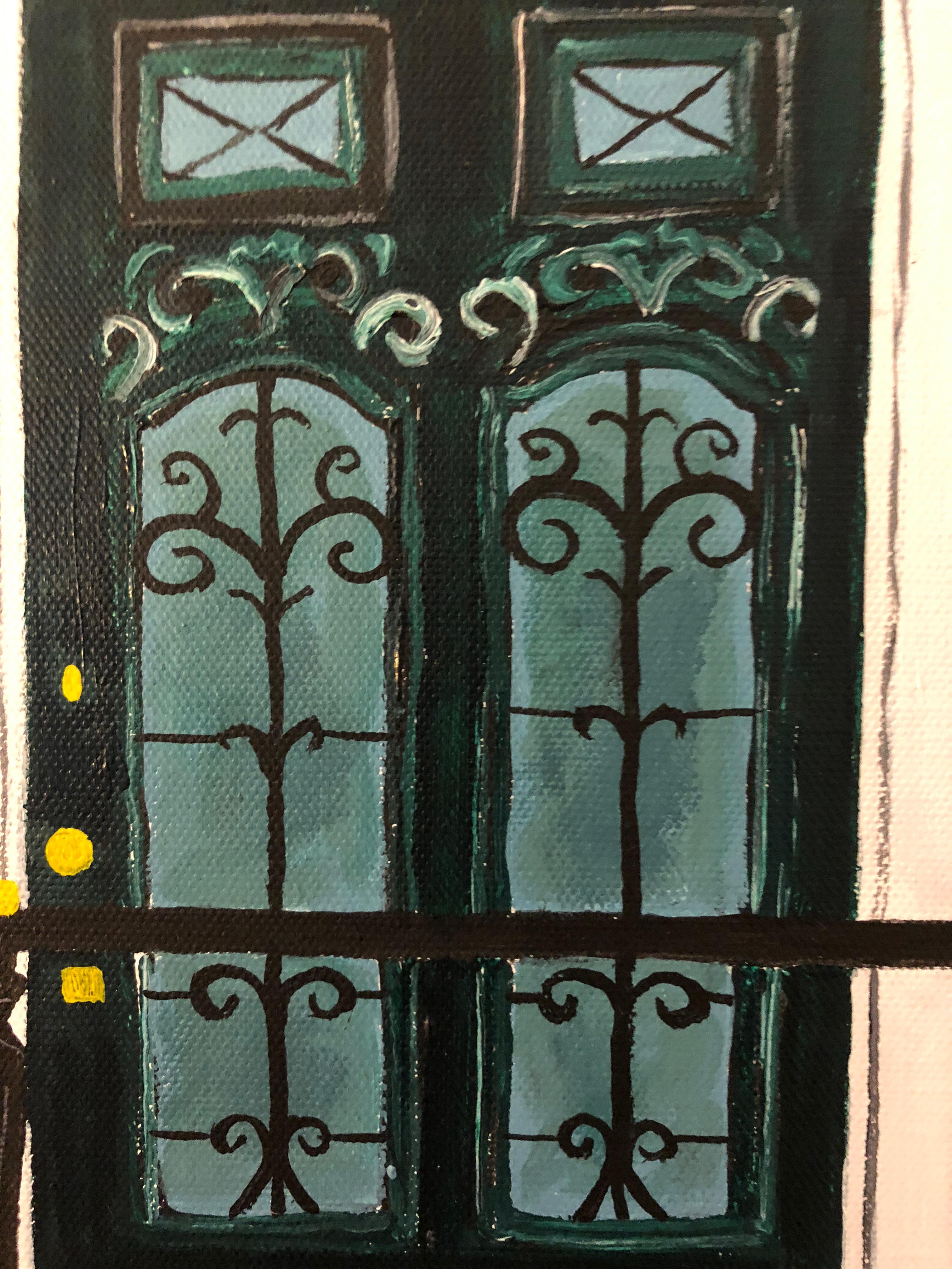 Limited Edition Reproduction Painting of Amsterdam Doorway For Sale 3