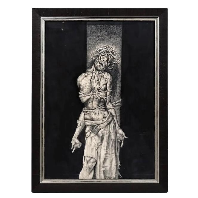 Original Painting of Bound Christ by Simon Bisley For Sale