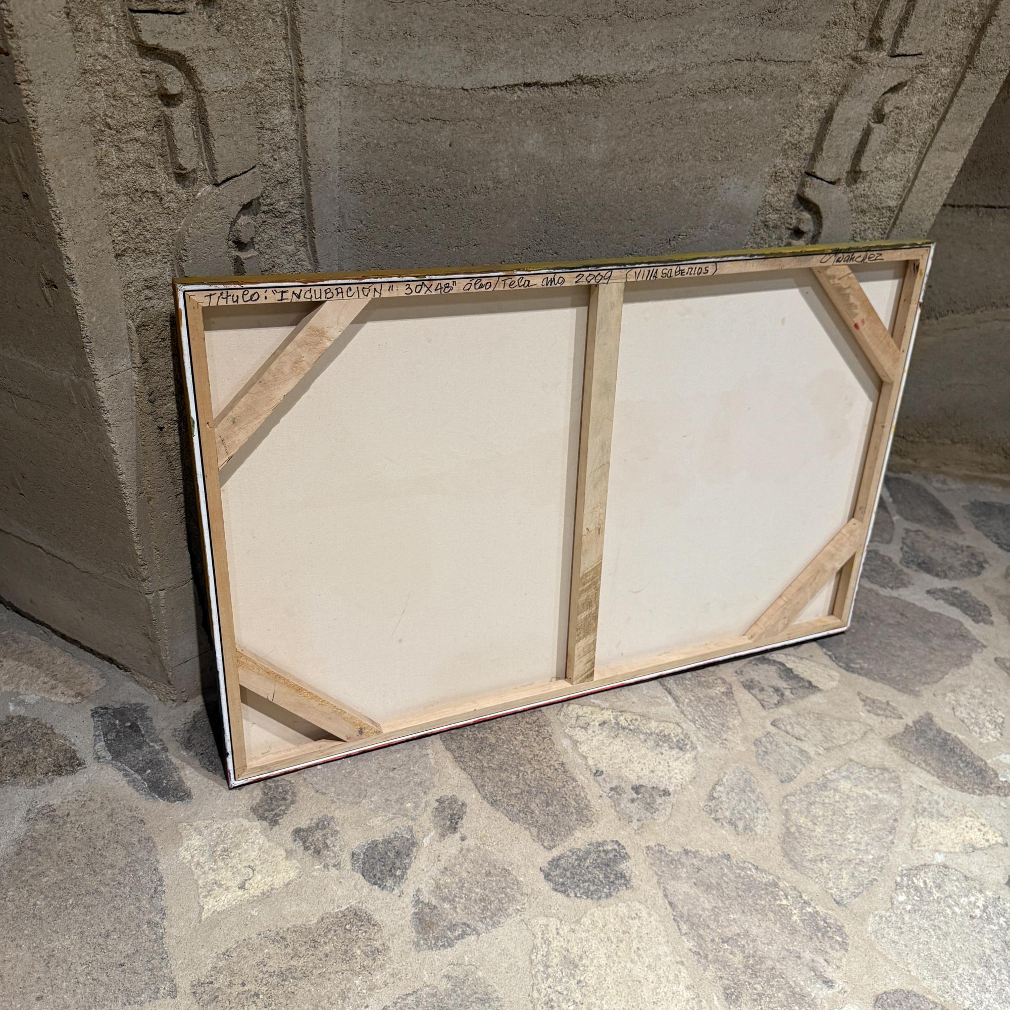 Originalgemälde Öl auf Leinwand Signiert Sanchez für Villa Saaverios im Angebot 3