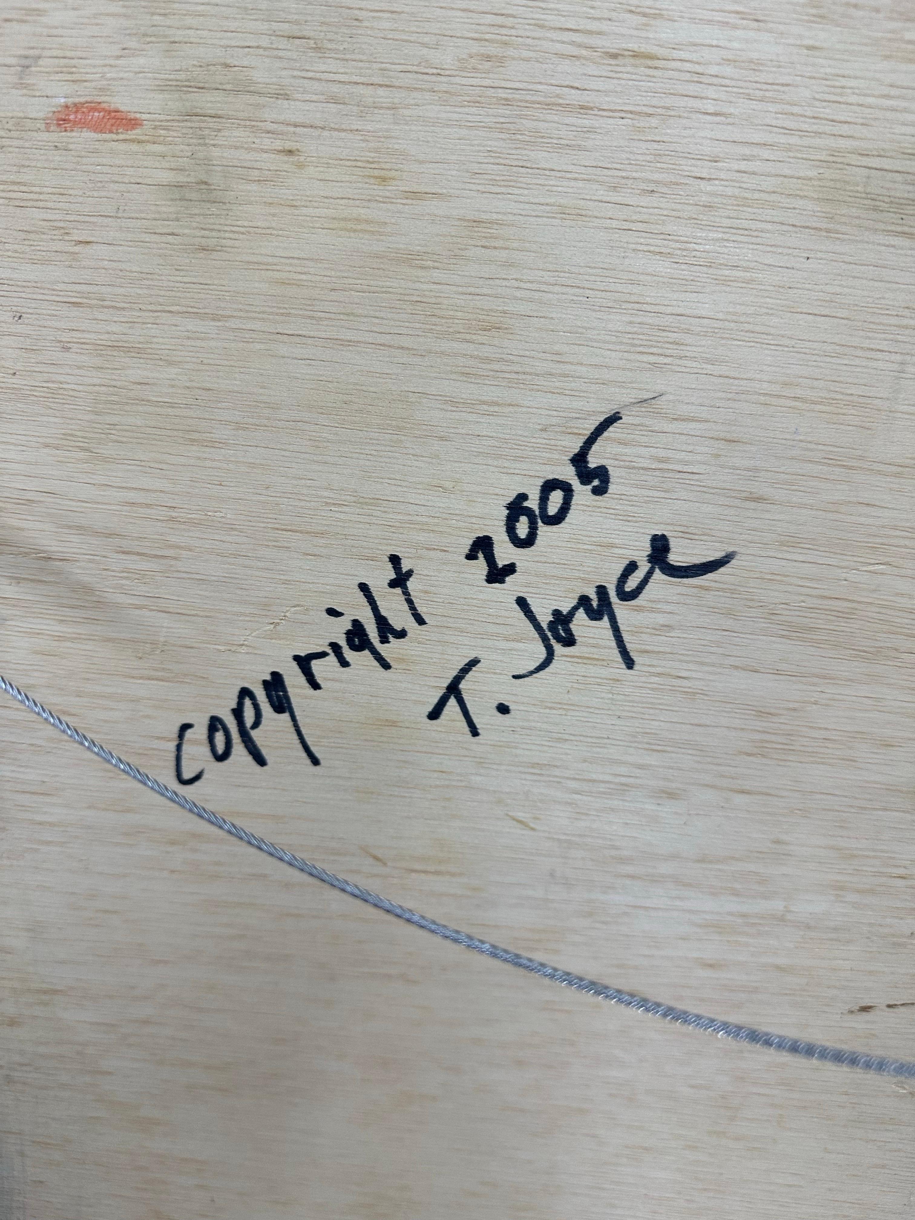 XXI secolo e contemporaneo Quadro originale su tavola Quadro astratto modernista con cornice, firmato T. Joyce in vendita