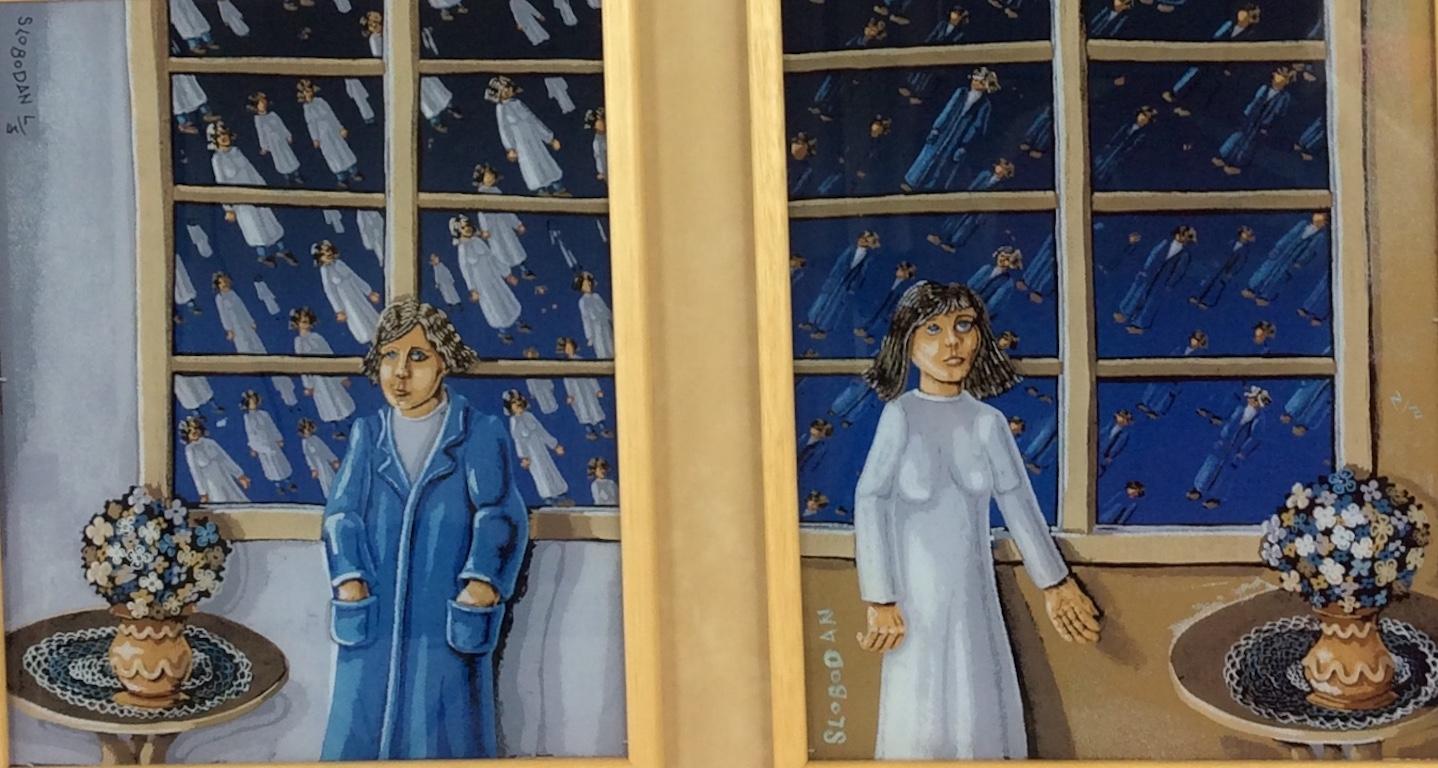 Pintura original en vidrio invertido  por Ivicevic Slobodan Croata en venta