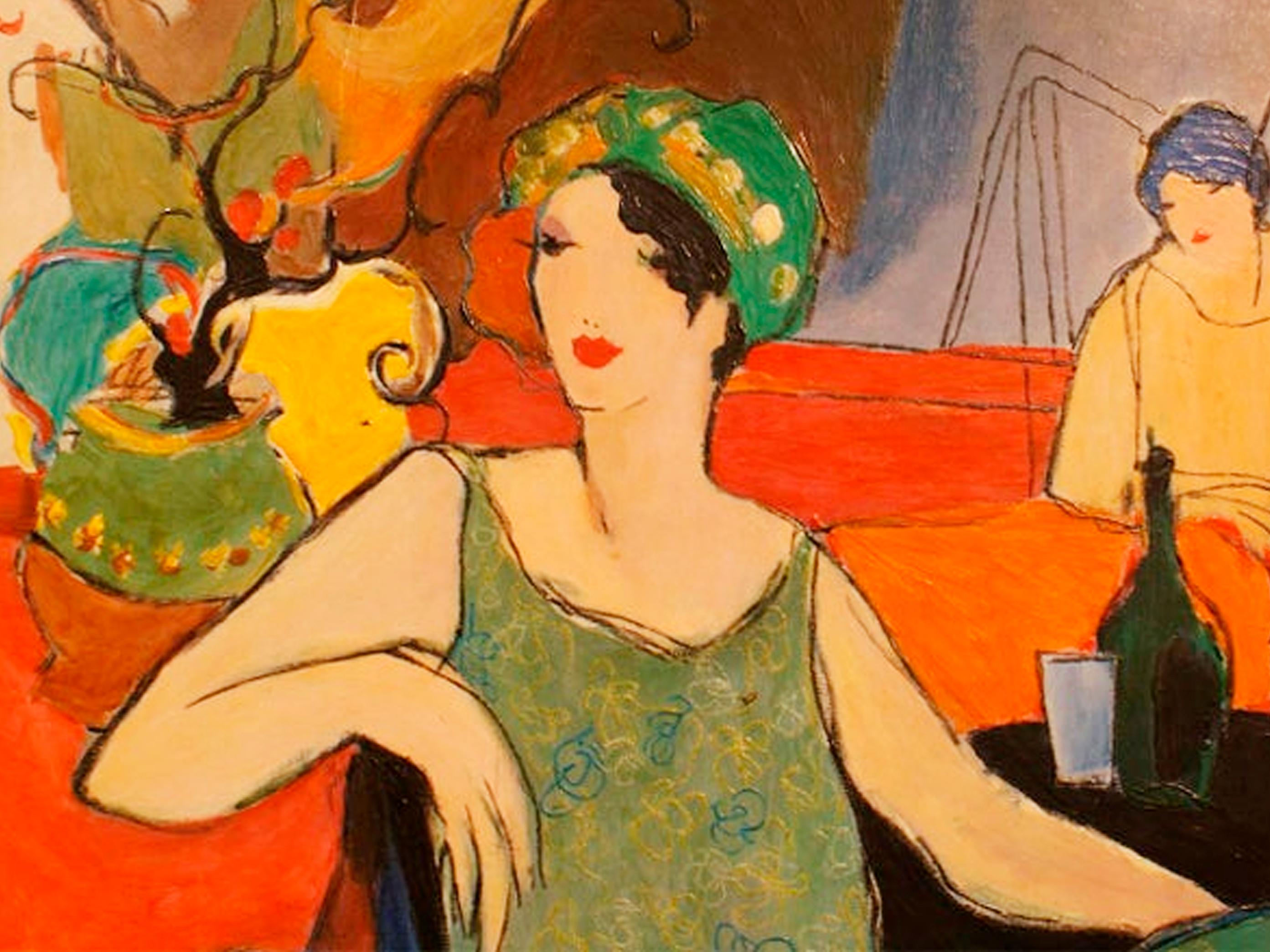 XX secolo Pittura originale firmata da Itzchak Tarkay in vendita