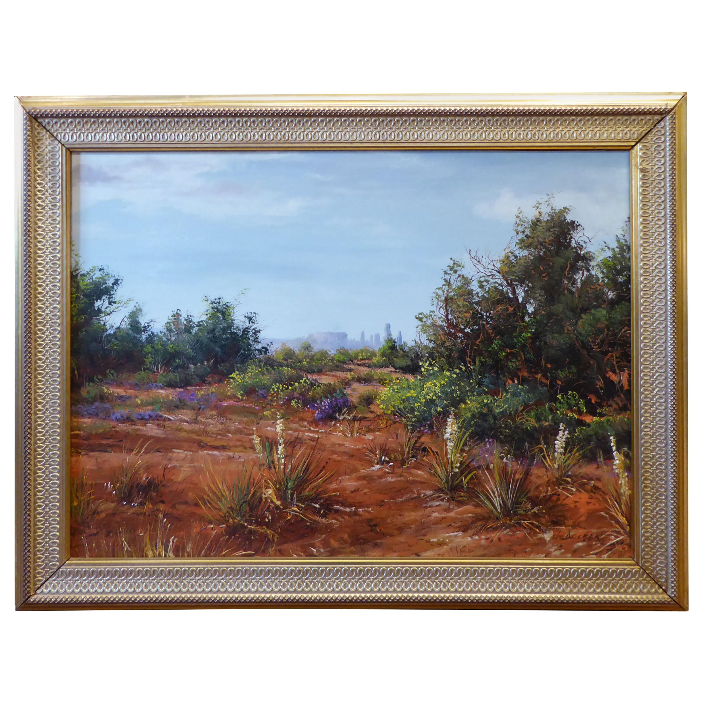 Pintura original "Desierto del suroeste" de Thomas DeDecker