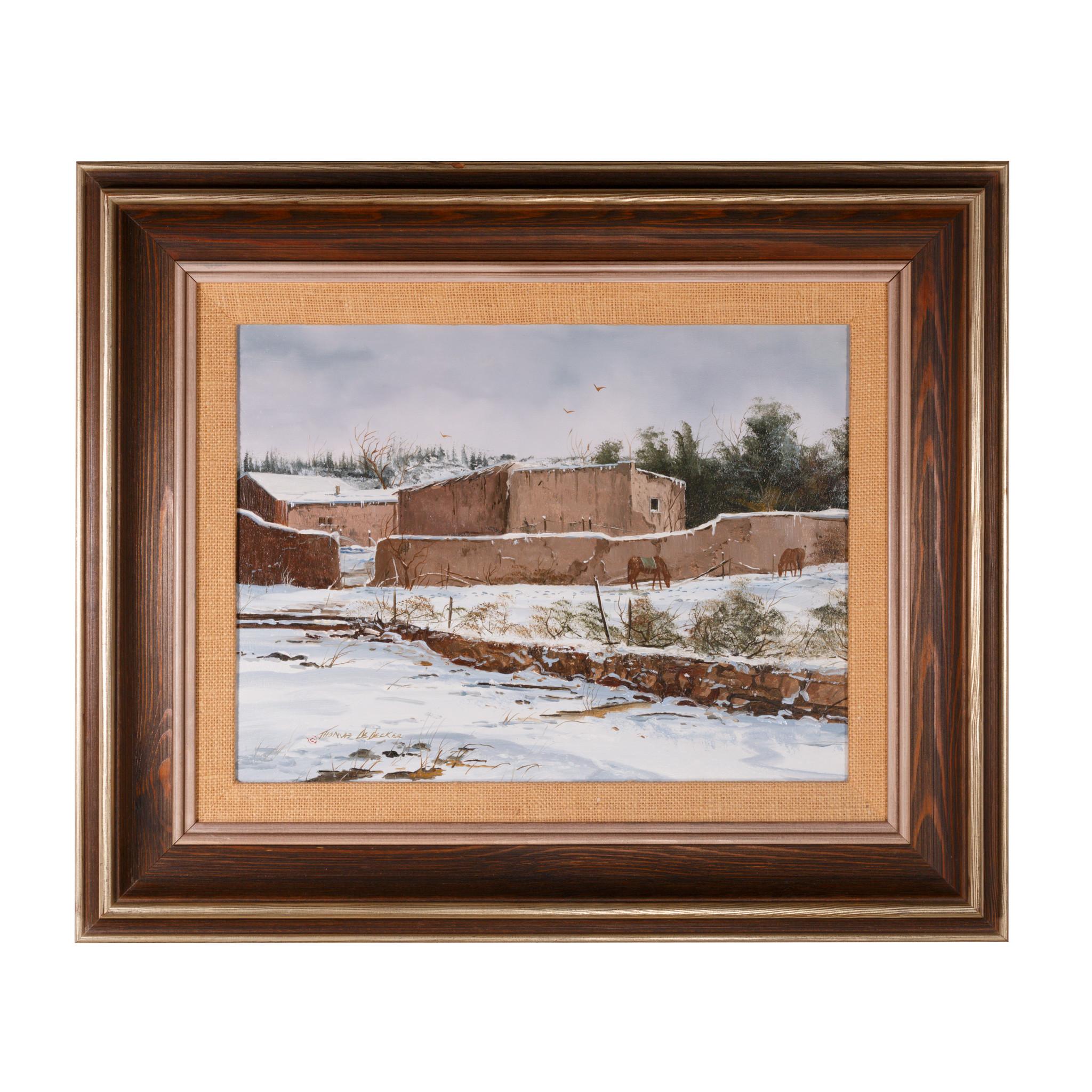 Gemälde „Southwest Ranch“ von Thomas DeDecker (21. Jahrhundert und zeitgenössisch) im Angebot