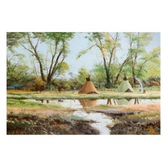 Original Painting "Spring Camp" by Thomas DeDecker