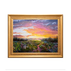 Peinture originale « Western Sunset » de Thomas deDecker