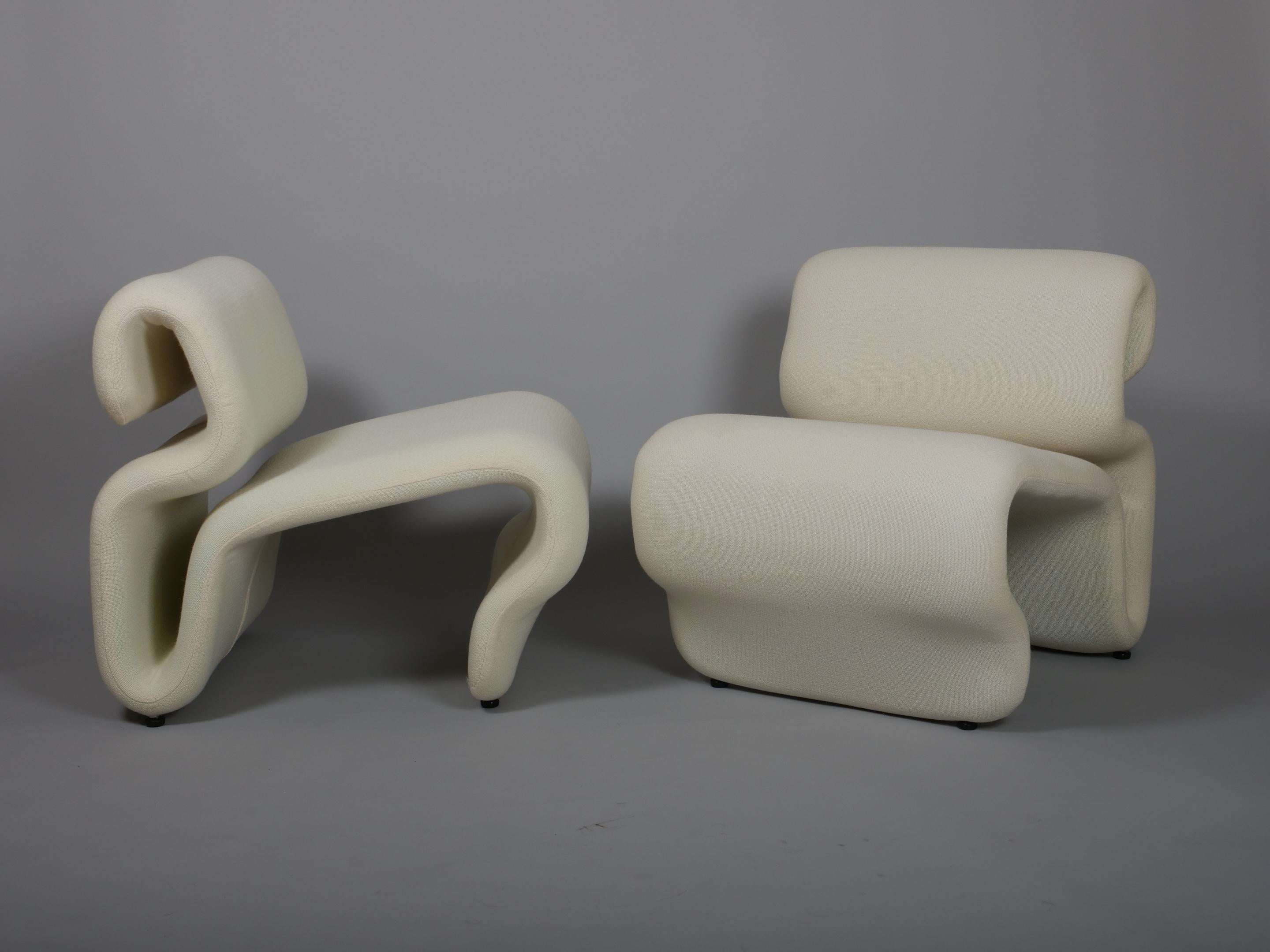 Mid-Century Modern Original pair 'Etcetera' lounge chair by Jan Eskelius, Sweden c1970 For Sale