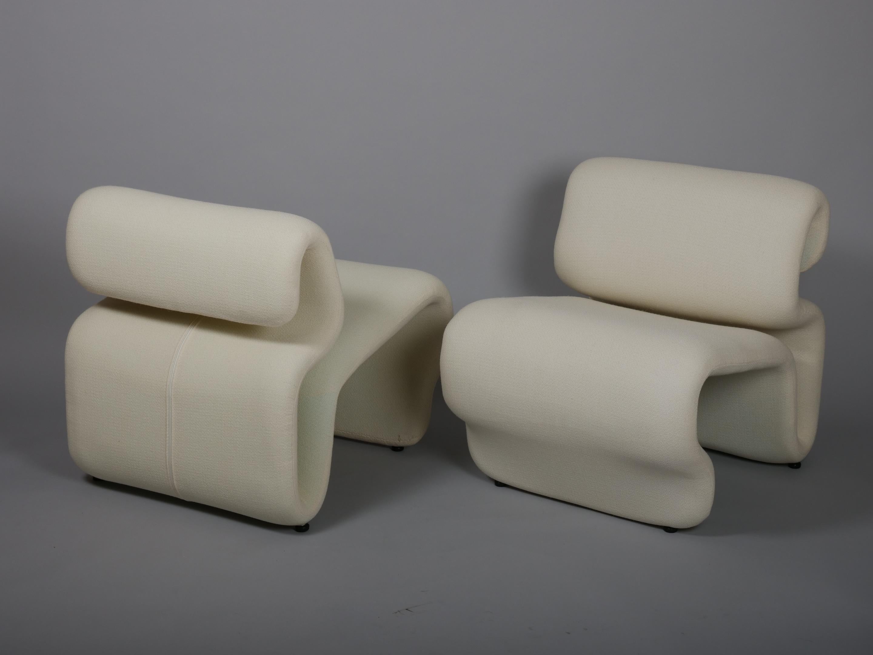 Swedish Original pair 'Etcetera' lounge chair by Jan Eskelius, Sweden c1970 For Sale
