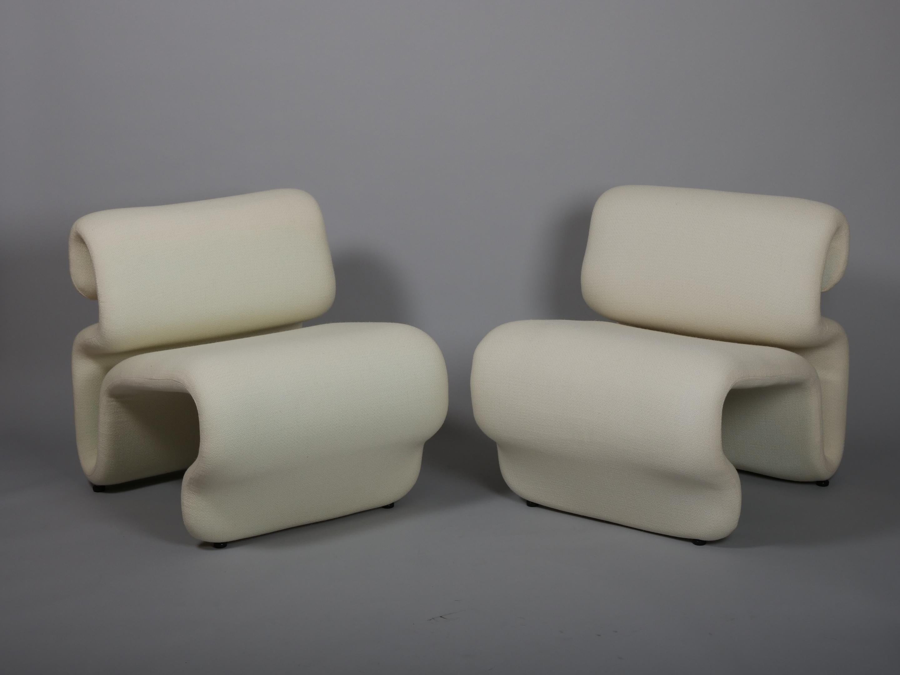 Original pair 'Etcetera' lounge chair by Jan Eskelius, Sweden c1970 In Excellent Condition For Sale In London, GB