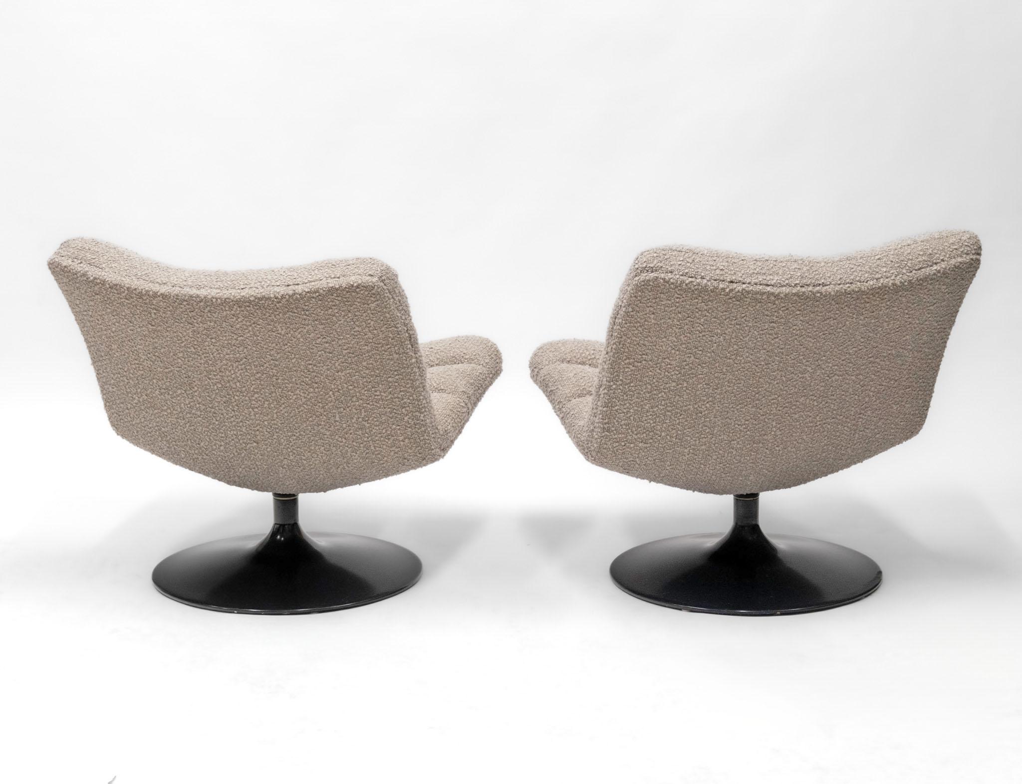 Pareja original Geoffrey Harcourt F506 Sillones Boucle Weave Artifort Años 80 en venta 3