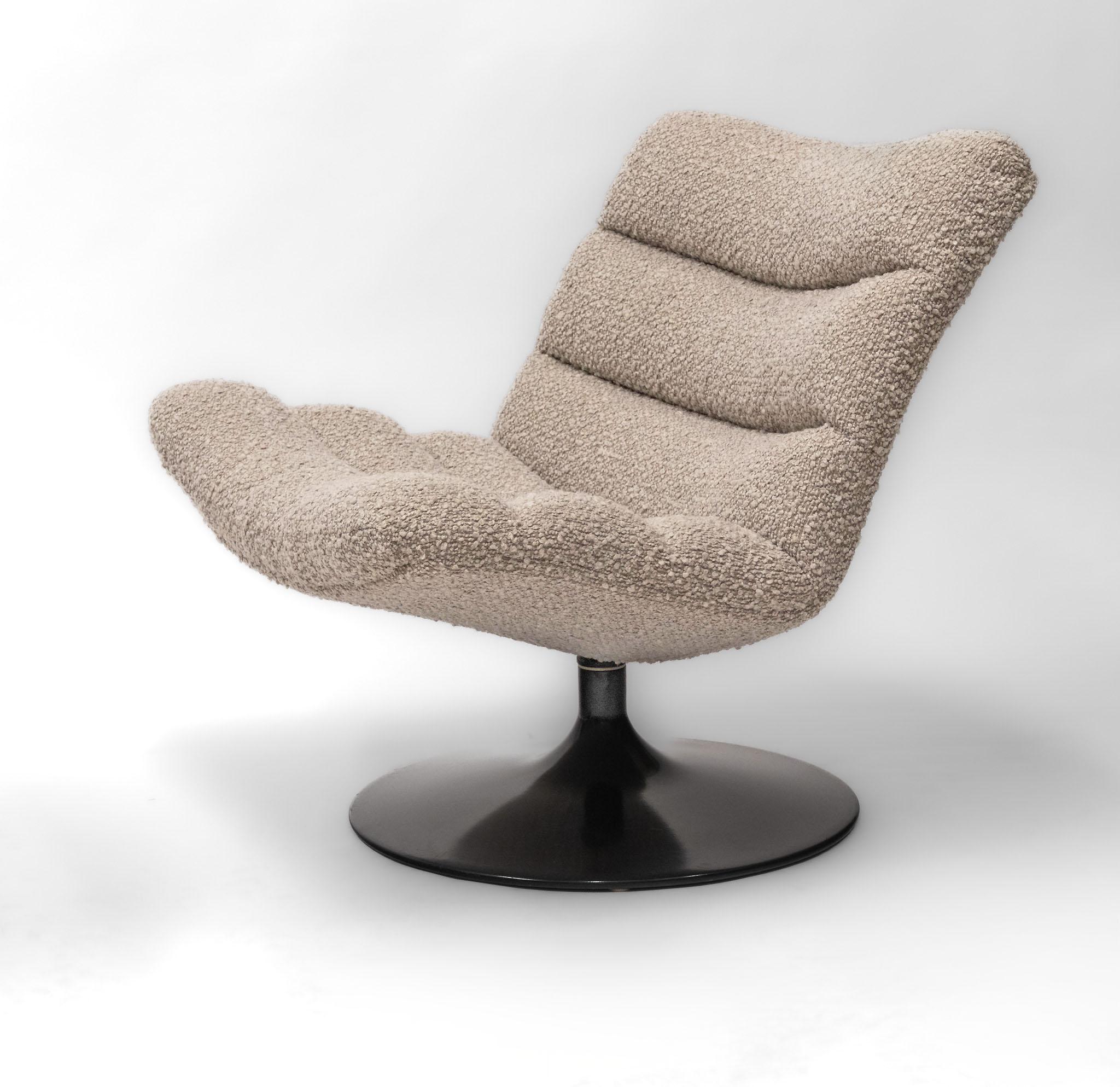 Pareja original Geoffrey Harcourt F506 Sillones Boucle Weave Artifort Años 80 en venta 10