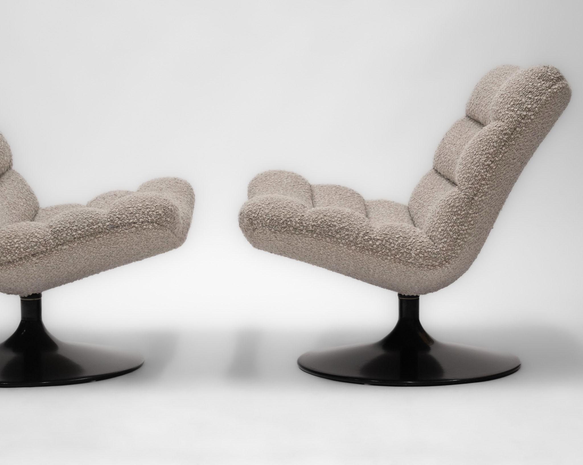 Pareja original Geoffrey Harcourt F506 Sillones Boucle Weave Artifort Años 80 Holandés en venta
