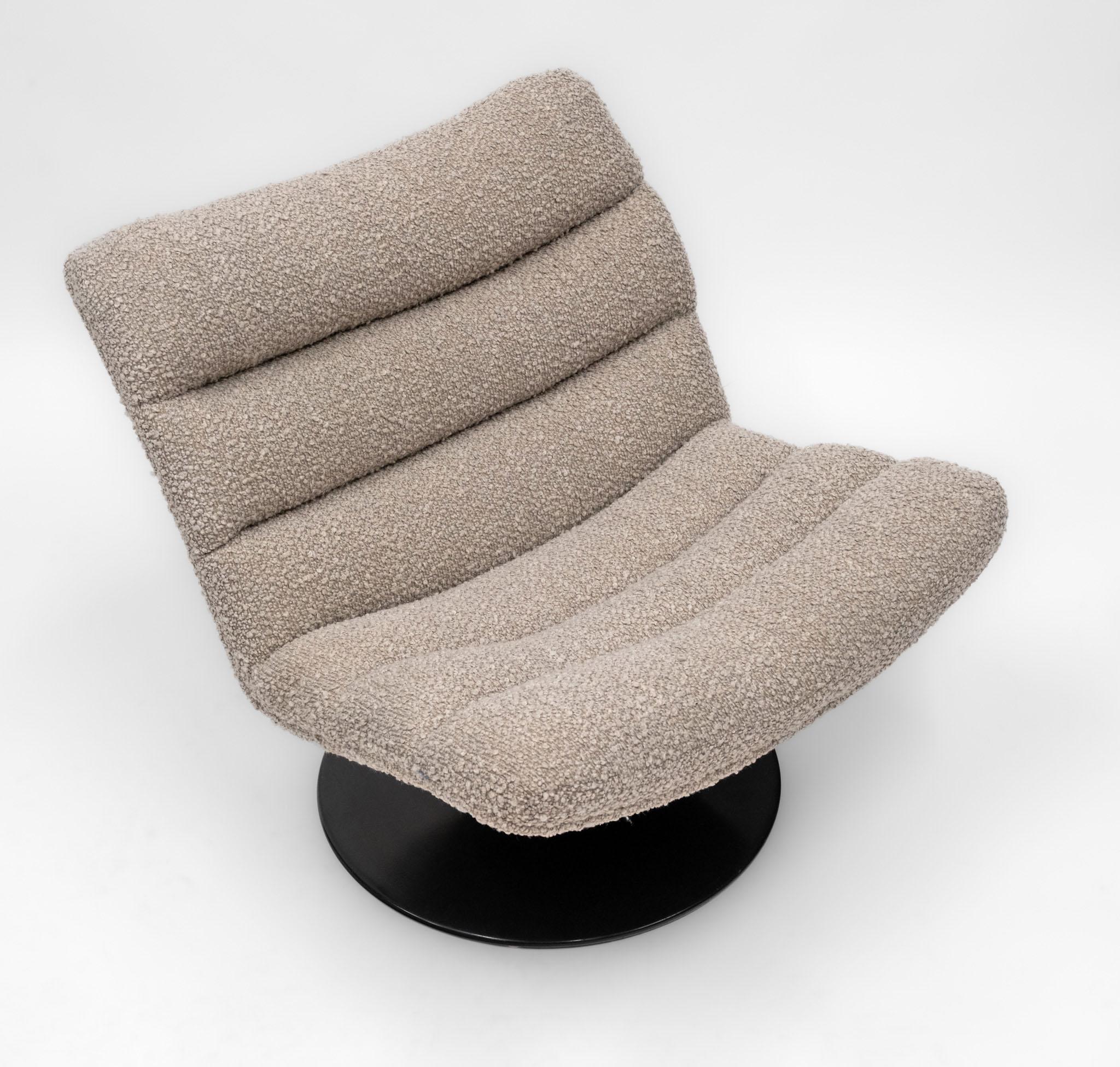 Pareja original Geoffrey Harcourt F506 Sillones Boucle Weave Artifort Años 80 en venta 2