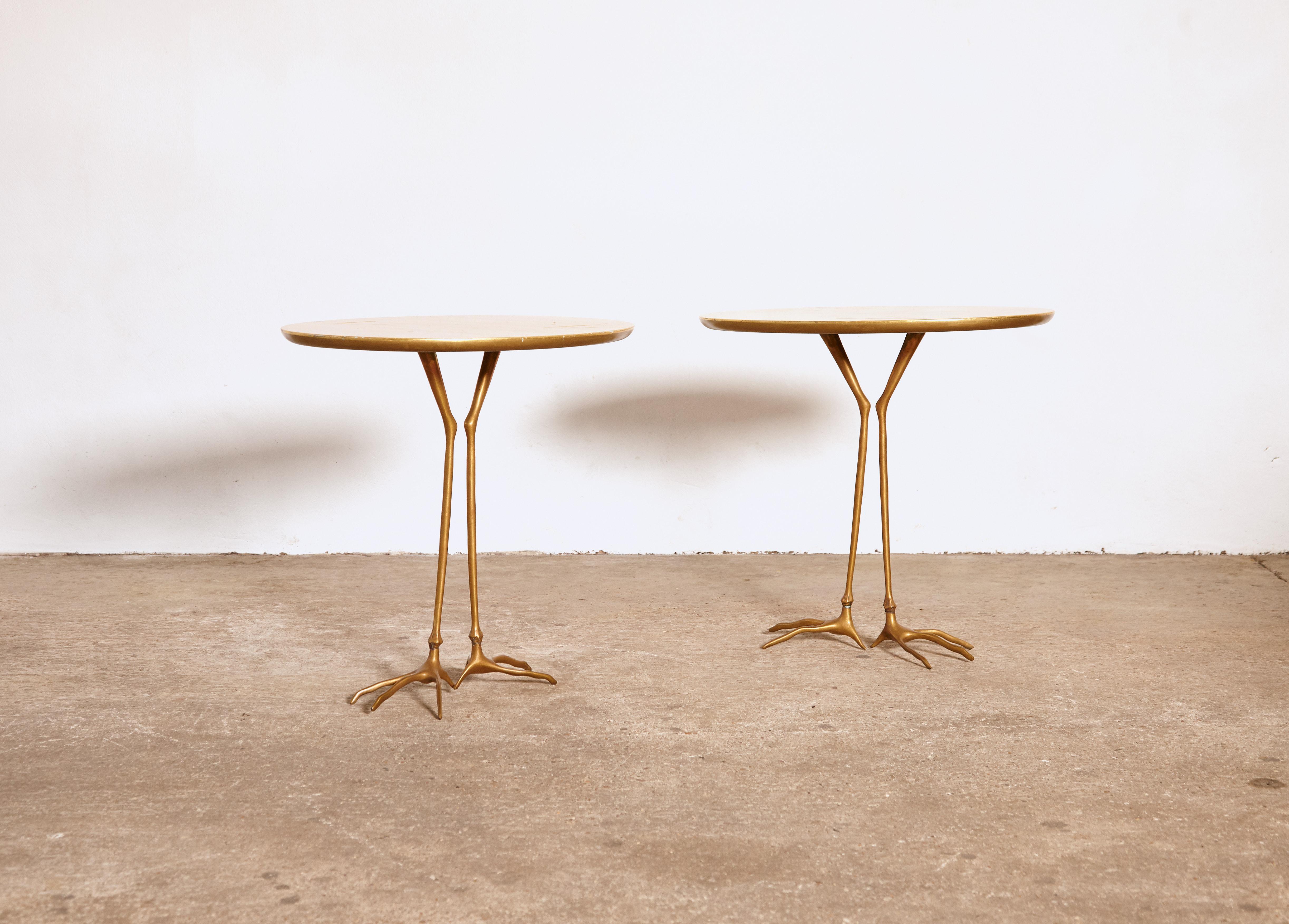 Mid-Century Modern Original Pair of 1970s Meret Oppenheim Traccia Tables, Gavina, Italy