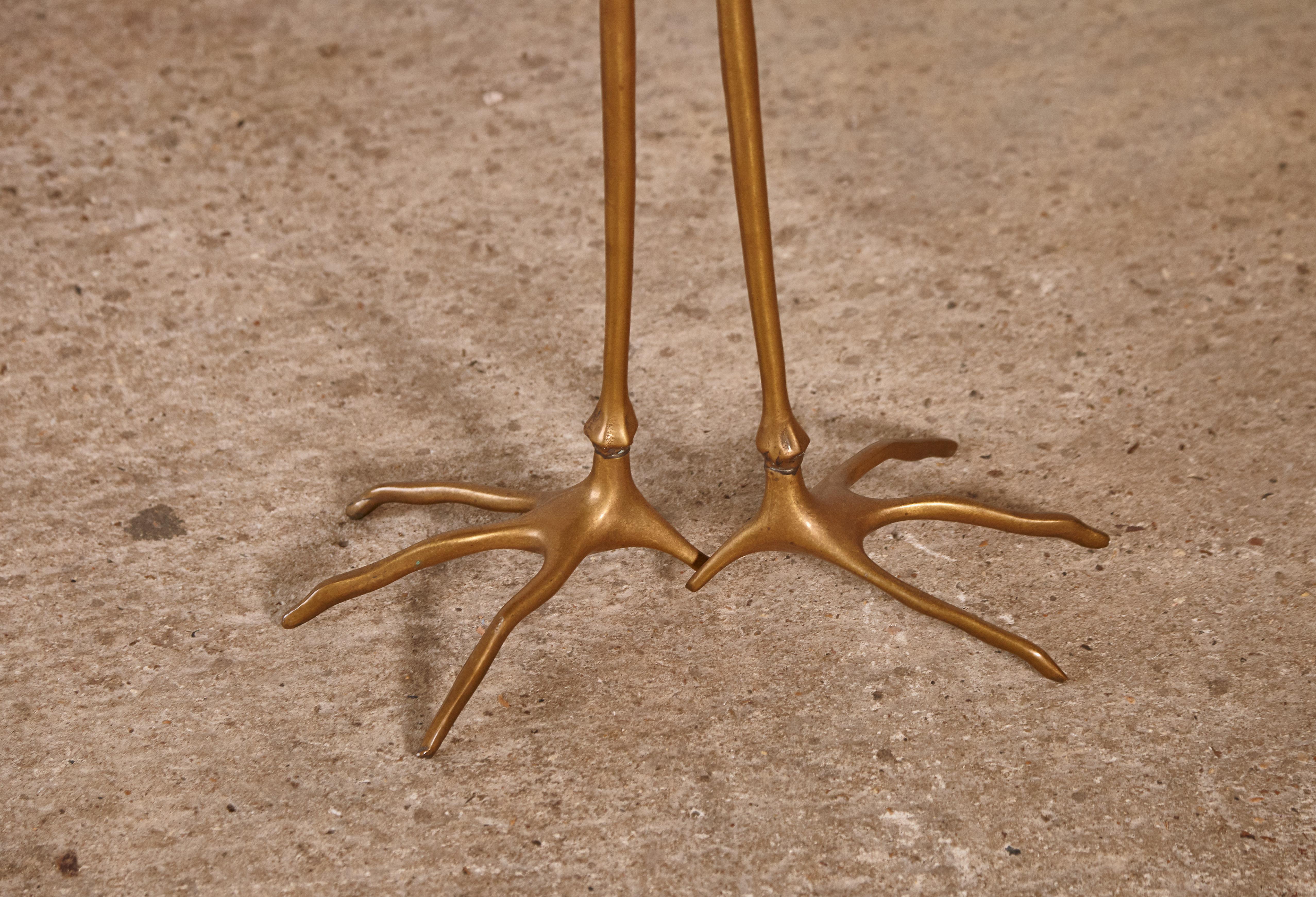 Bronze Original Pair of 1970s Meret Oppenheim Traccia Tables, Gavina, Italy For Sale