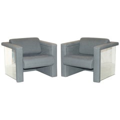 COPPIA ORIGINALE DI POLTRONE A SPECCHIO DEL 1988 DI TRIX AND ROBERT HAUSSMANN FOR KNOLL