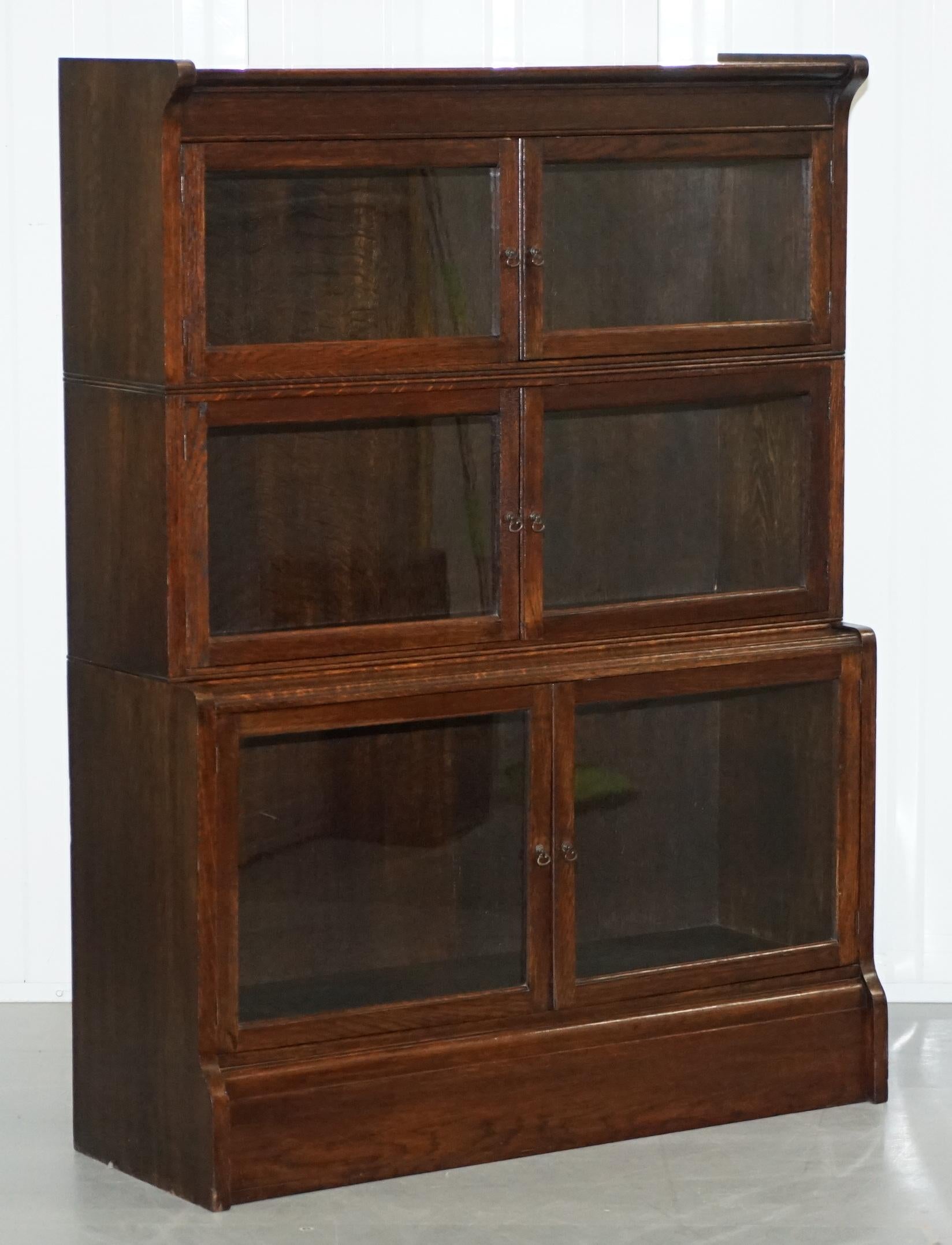 Original Pair of circa 1900 William Baker Co Oxford Stacking Modular Bookcases 6