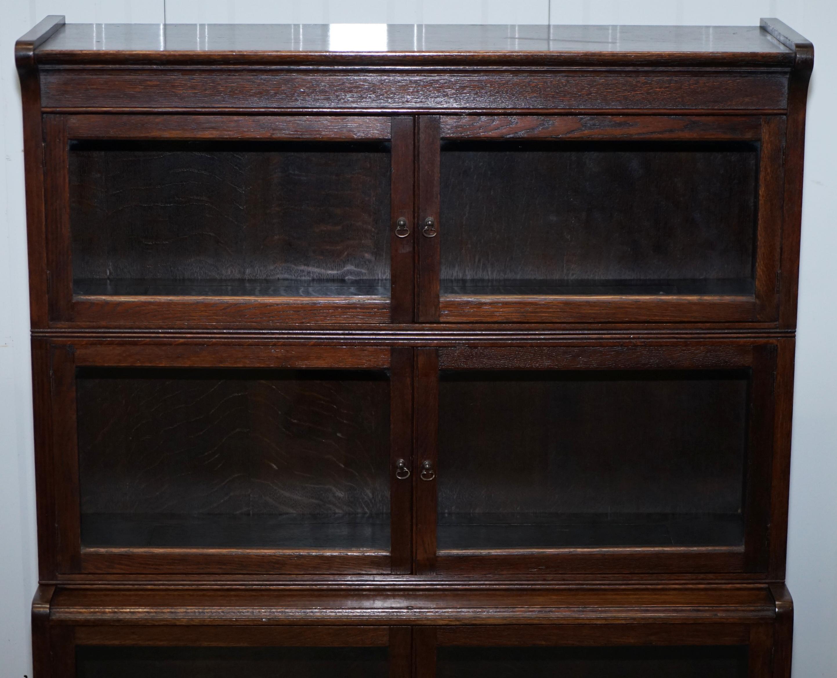 Original Pair of circa 1900 William Baker Co Oxford Stacking Modular Bookcases 8