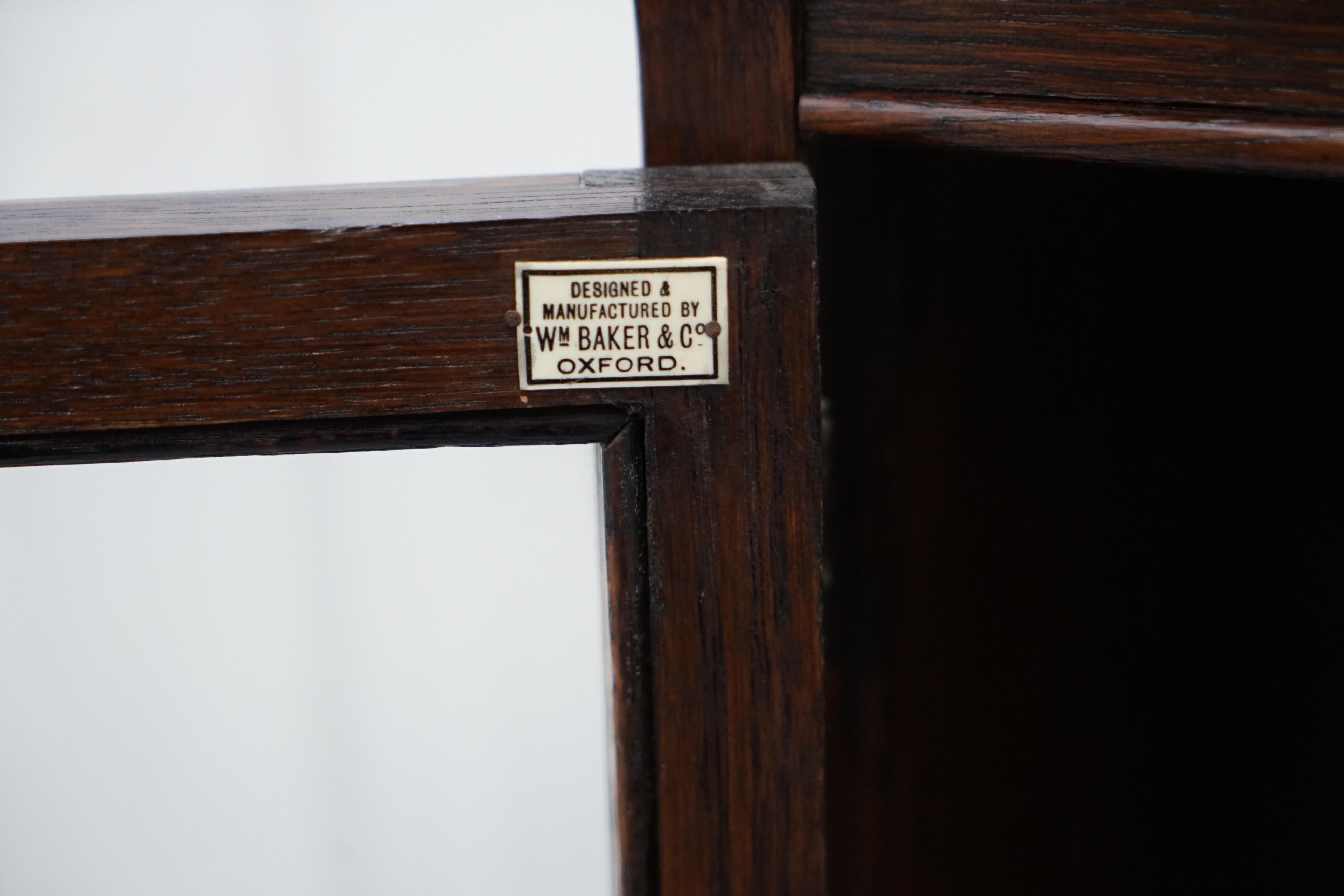 Original Pair of circa 1900 William Baker Co Oxford Stacking Modular Bookcases 12