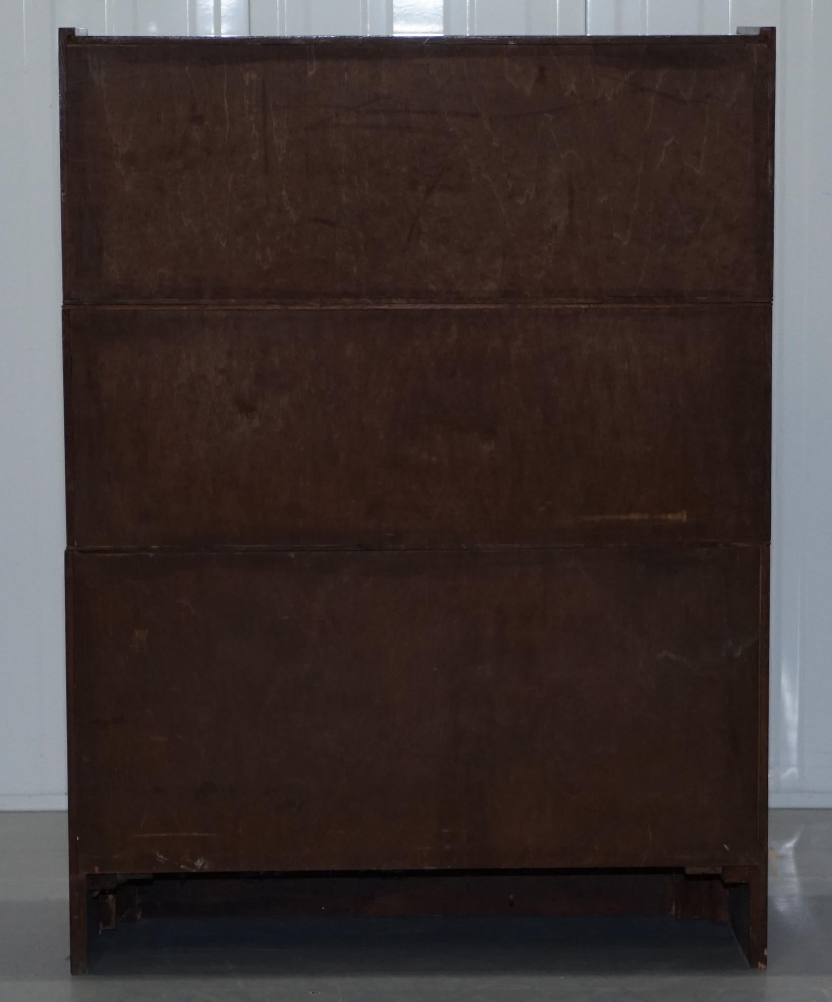 Original Pair of circa 1900 William Baker Co Oxford Stacking Modular Bookcases 1