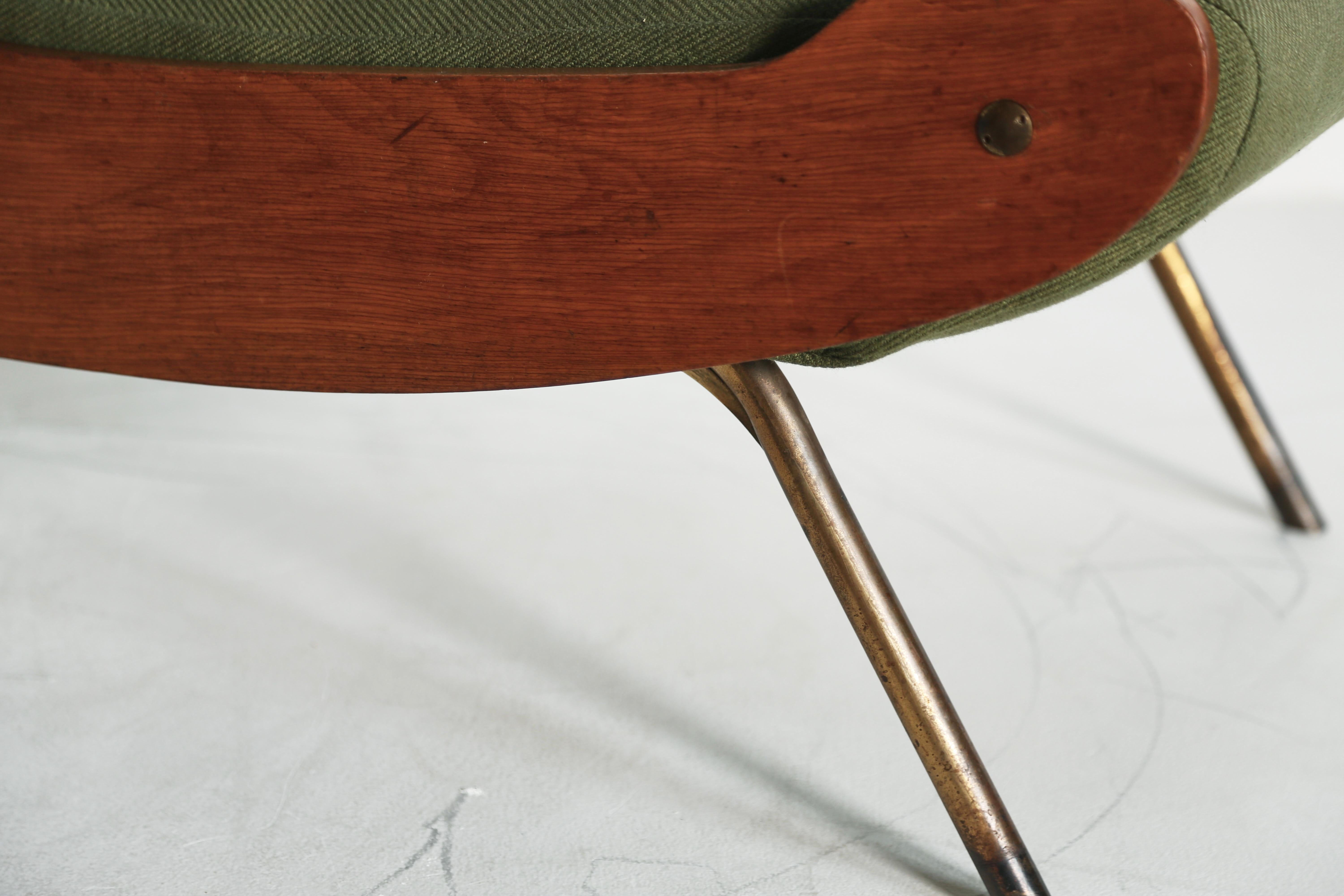 Originales Paar Gianfranco Frattini 836 Lounge Chairs, Cassina, Italien, 1950er Jahre im Angebot 7